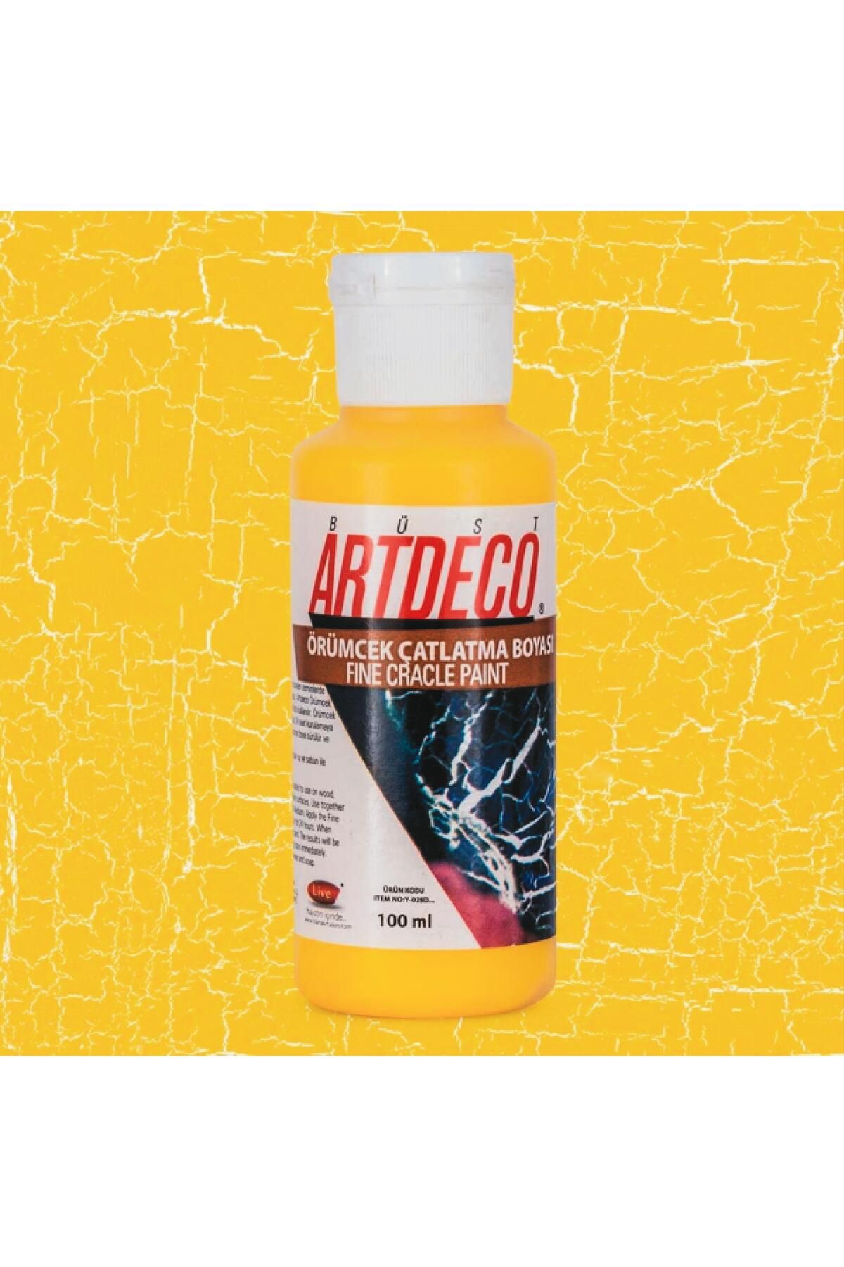 Artdeco Örümcek Çatlatma Boyası 100ml Sarı