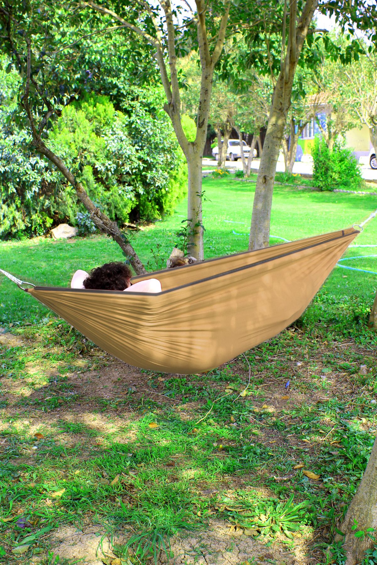 LERİS Kamp Hamağı Piknik Hamağı Bahçe Balkon Outdoor Pratik Kurulum Kamp Salıncak Hamak Yeşil