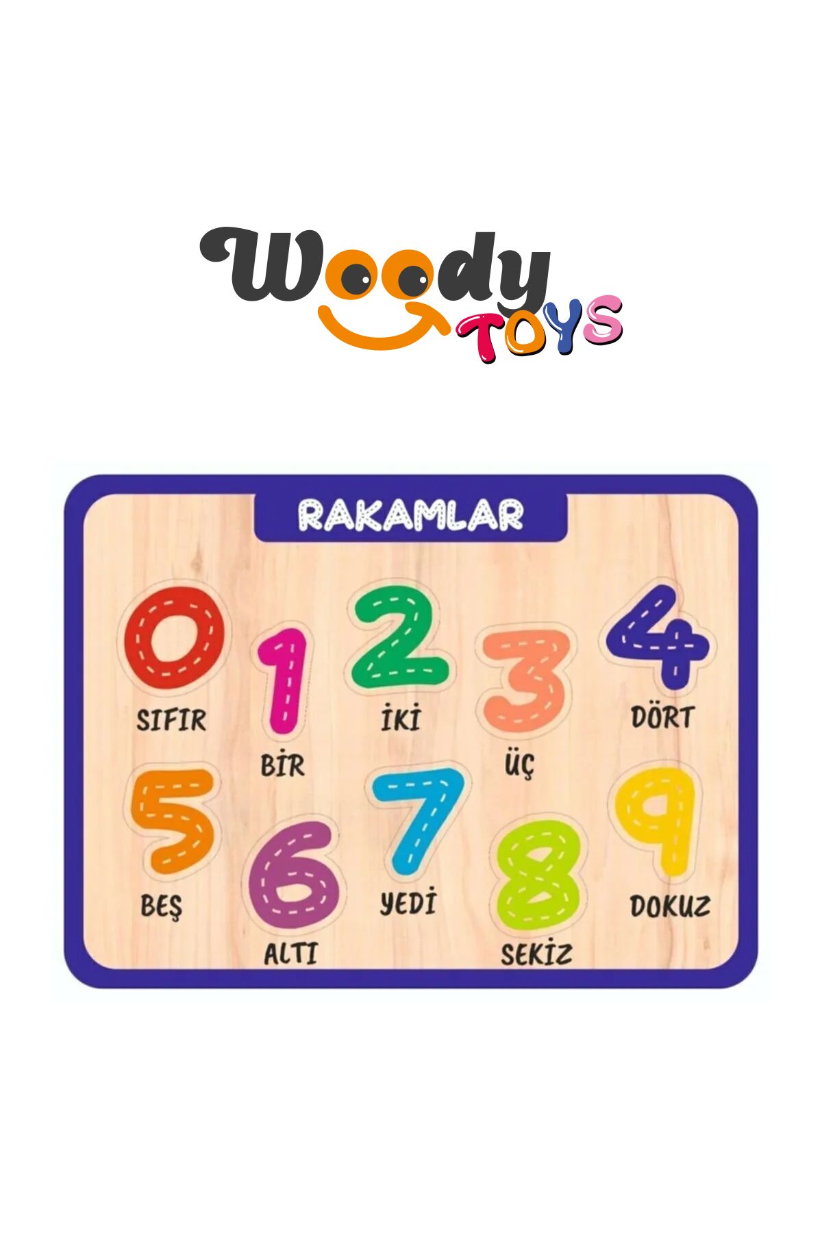 woody toys Ahşap Çocuk Bultak Puzzle Yapboz Sayılar