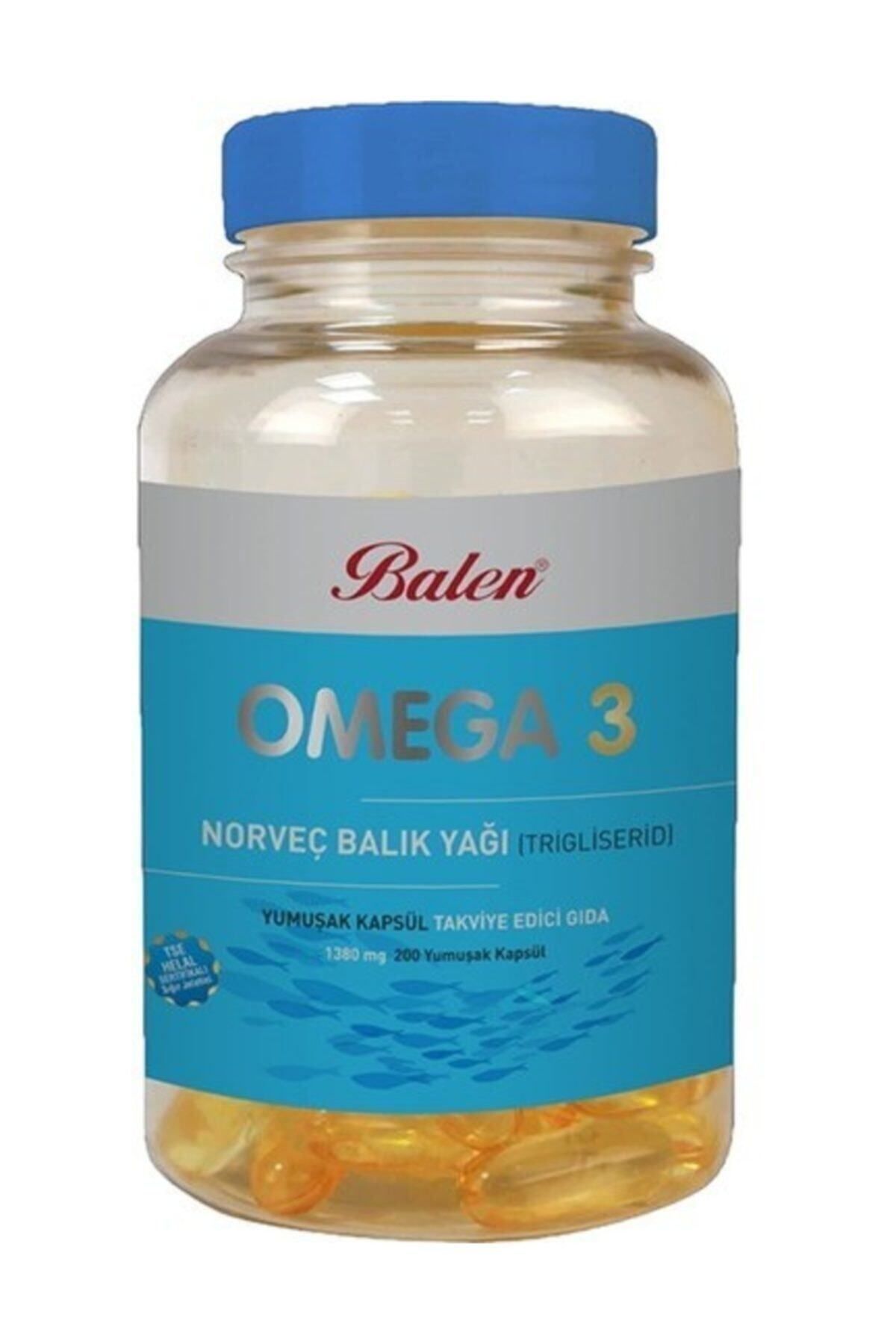 Balen Omega 3 Norveç Balık Yağı 1380 Mg 200 Kapsül Balık Yağı Kapsül