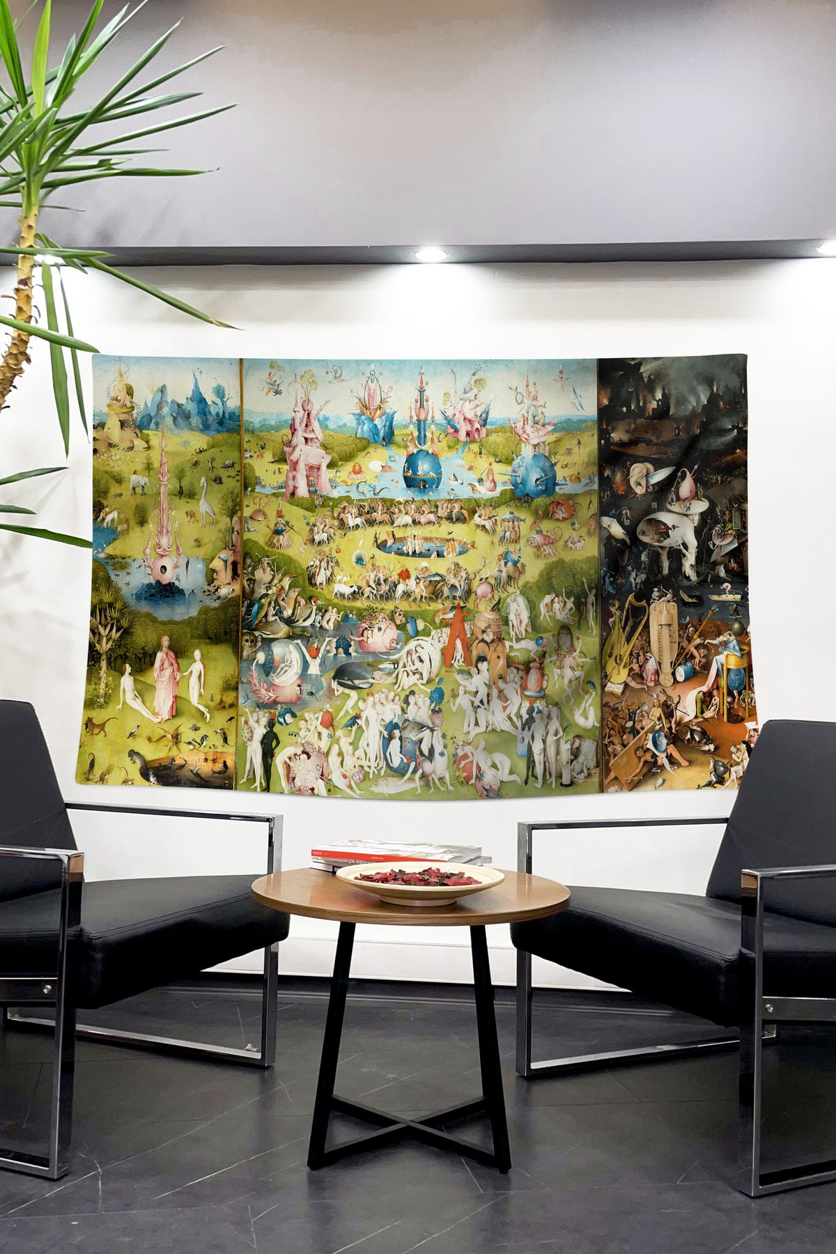 Dokumio Evinizi Sanatla Buluşturun " Bosch - Dünyevi Zevkler Bahçesi " Dokumio Kalitesiyle Duvar Örtüsü