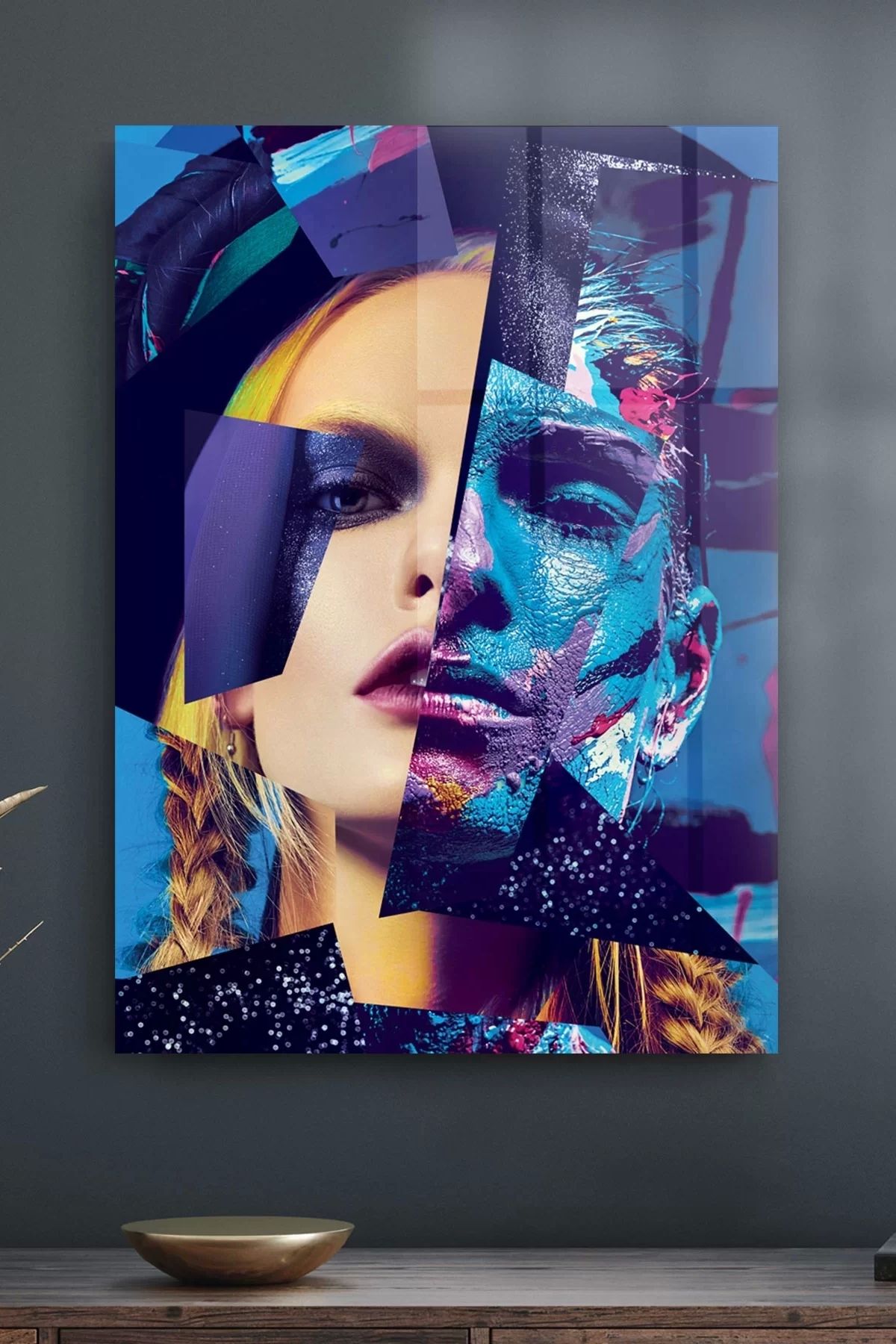 Decovetro Cam Tablo Pop Art Inked Woman 70 X 100 Cm