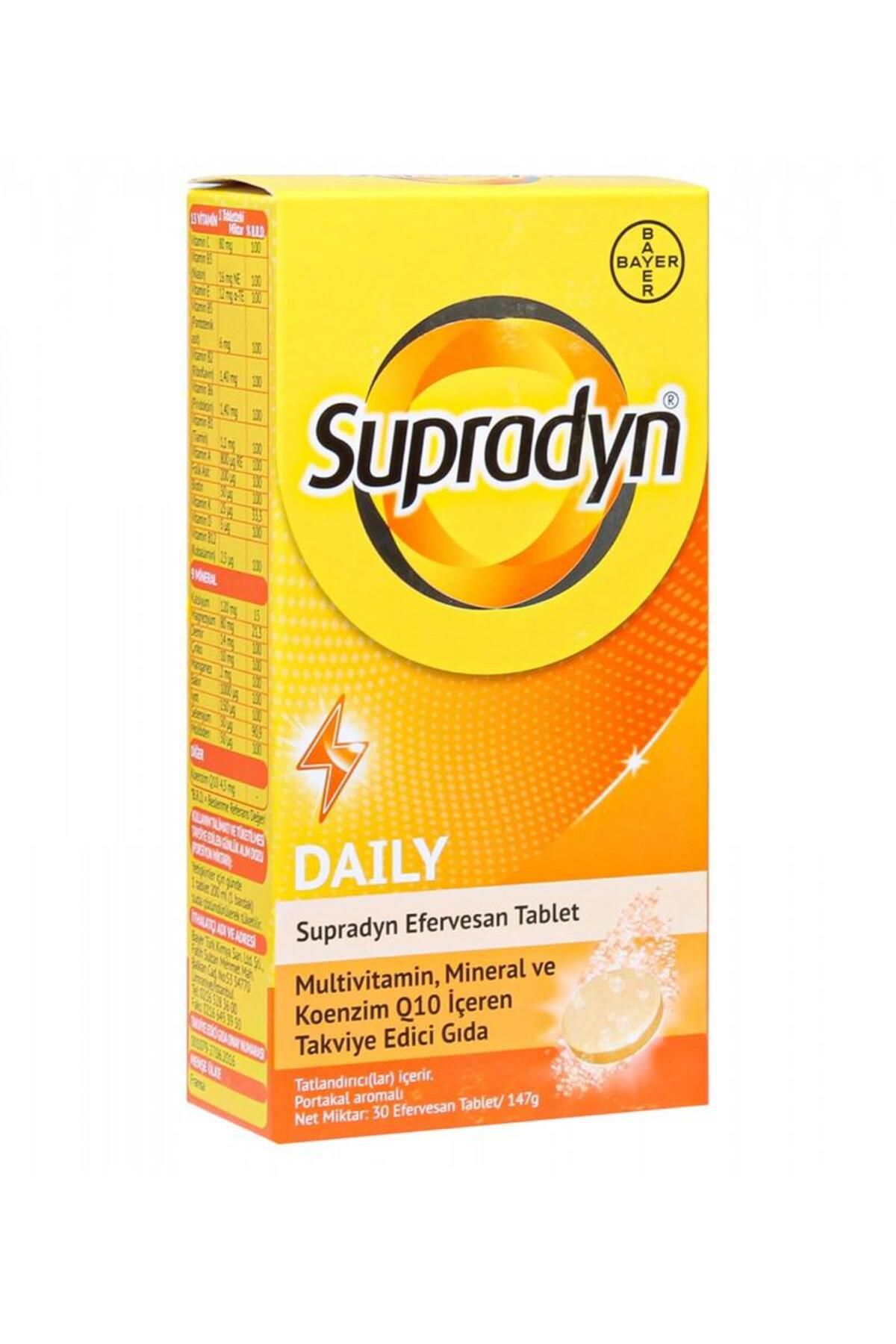Supradyn Vitamin, Mineral ve Koenzim Q10 İçeren 30 Efervesan Tablet