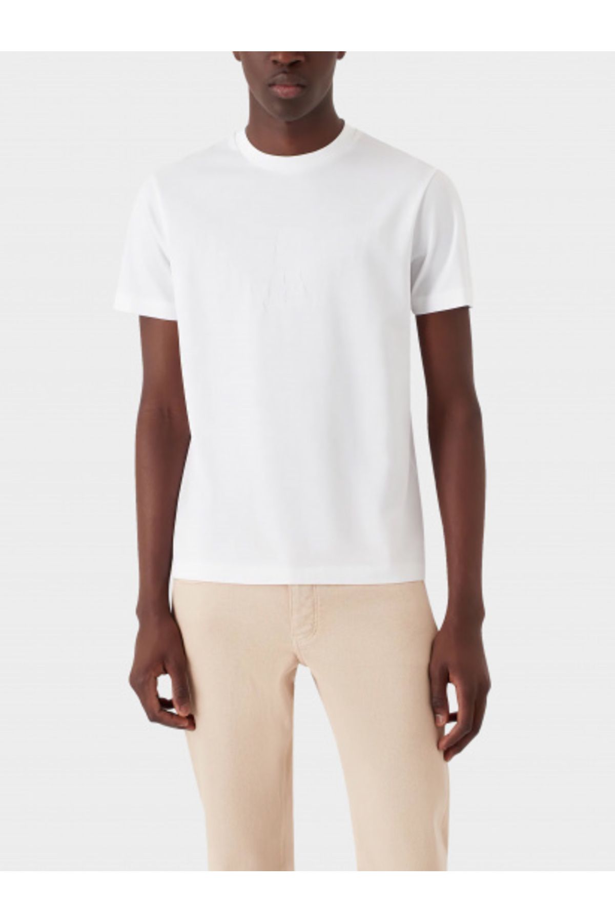 Emporio Armani Erkek Pamuklu Marka Logolu Yuvarlak Yaka Beyaz1 T-Shirt 8N1TD2 1JGYZ-0147