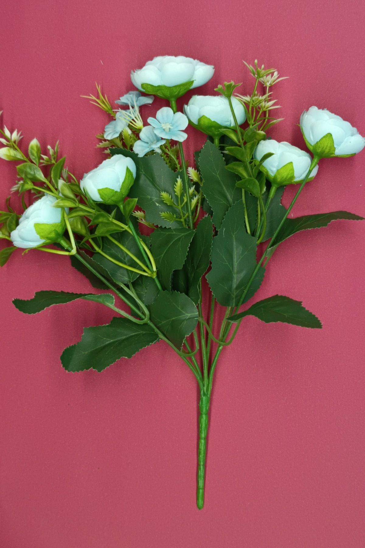 MD Aspiz Flowers 3 Adet Yapay Büyük Şakayık Çiçek Minyatür Gül Rosa Demeti Gül Goncası Buketi Pampas Okaliptus Sarkan