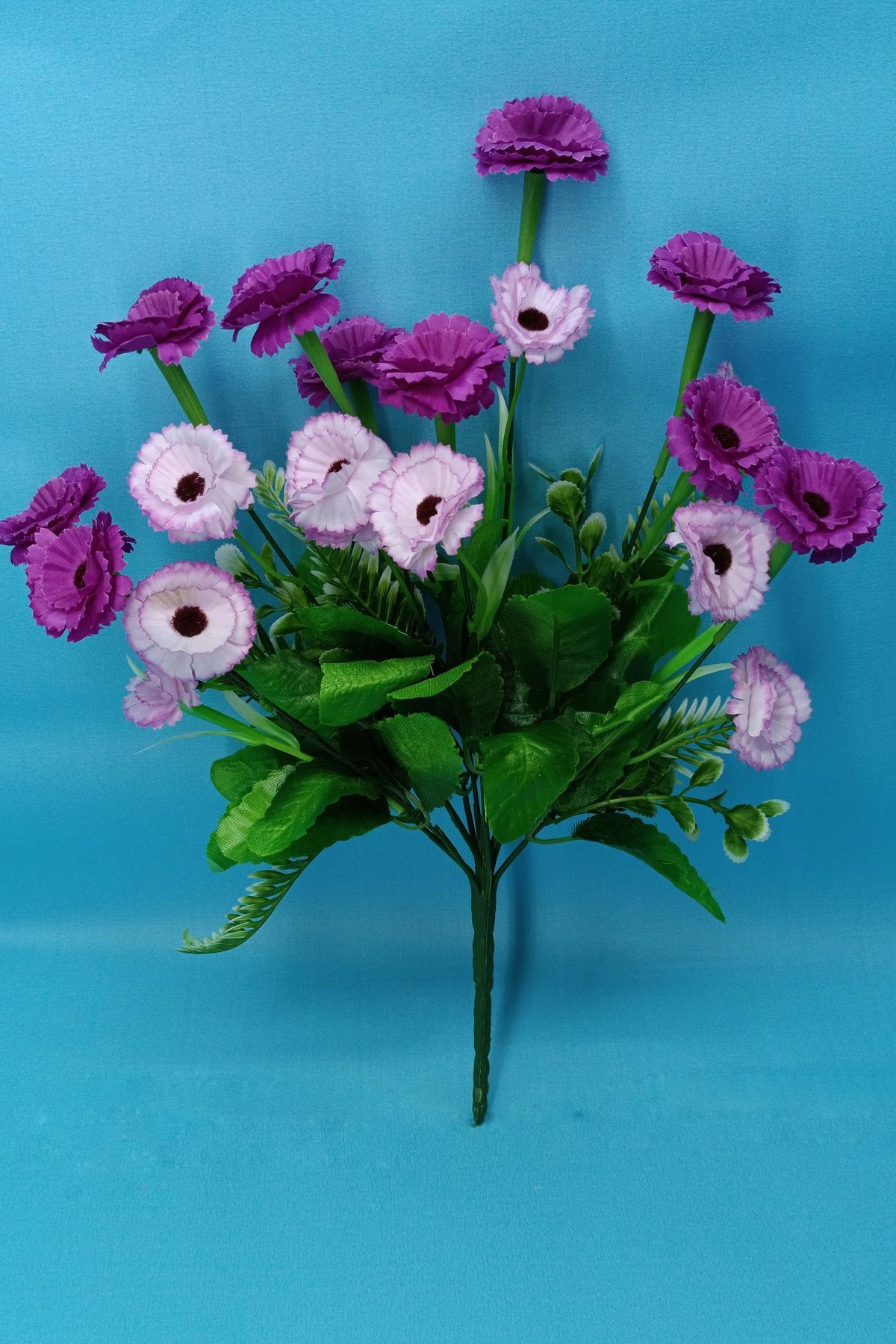 MD Aspiz Flowers 1 Adet Yapay Büyük Anemon Şakayık Demeti Emaye Çiçeği Gül Sarmaşık pampas Okaliptus Sarkan Lale Çit