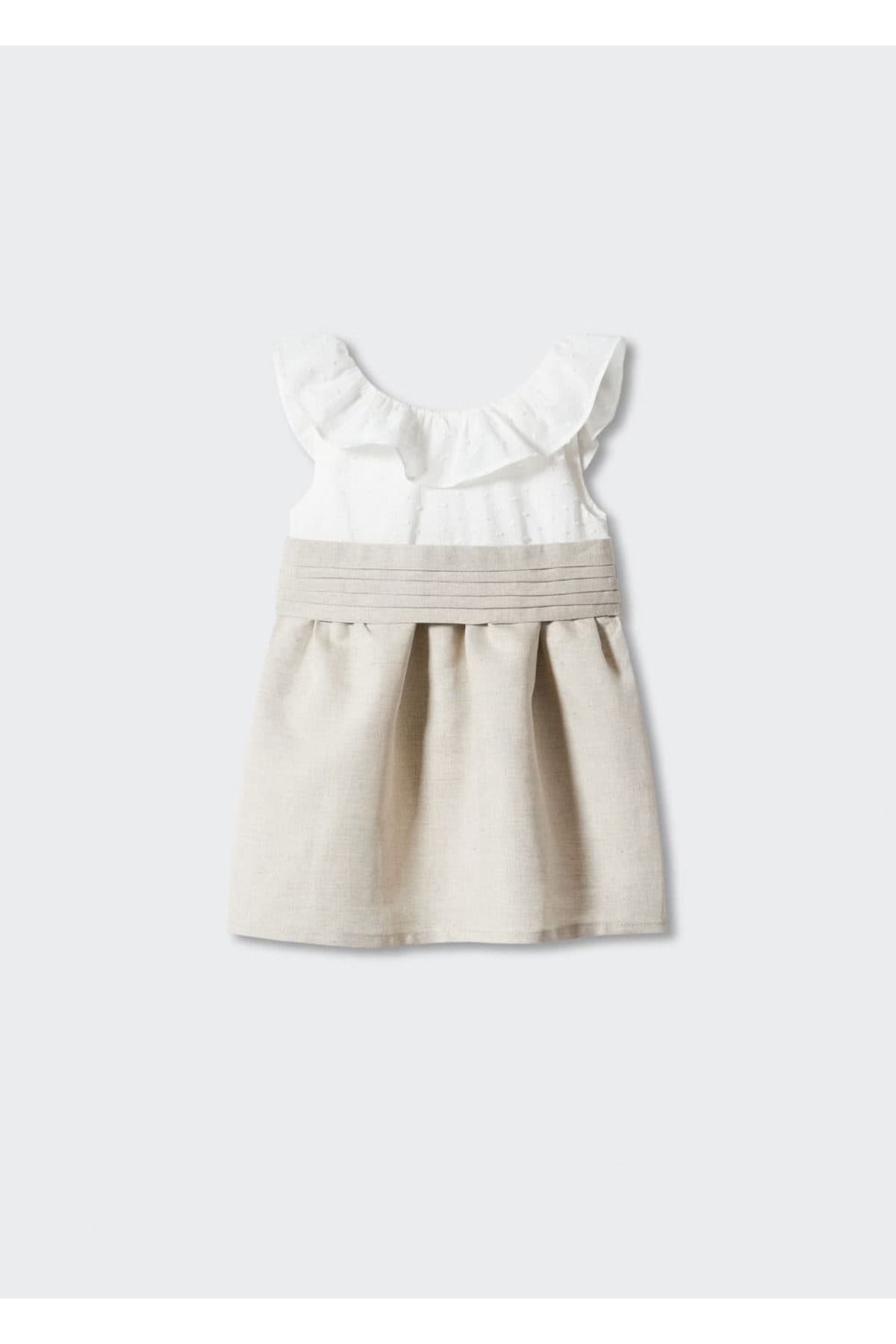 MANGO Baby Fırfırlı Plumeti Elbise