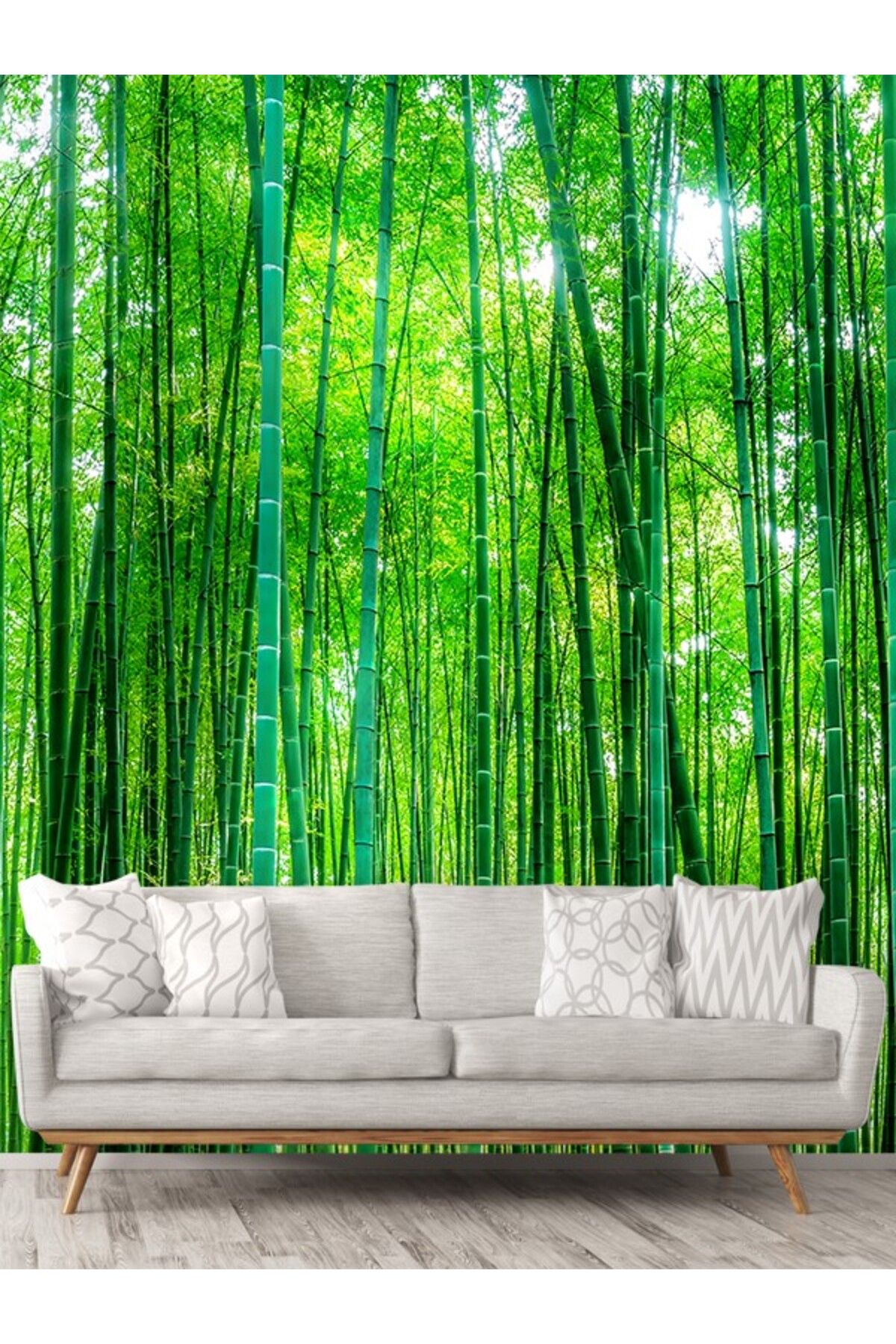 dreamwall Bambu Ormanı Desenli Silinebilir Sağlıklı Tekstil Duvar Kağıdı