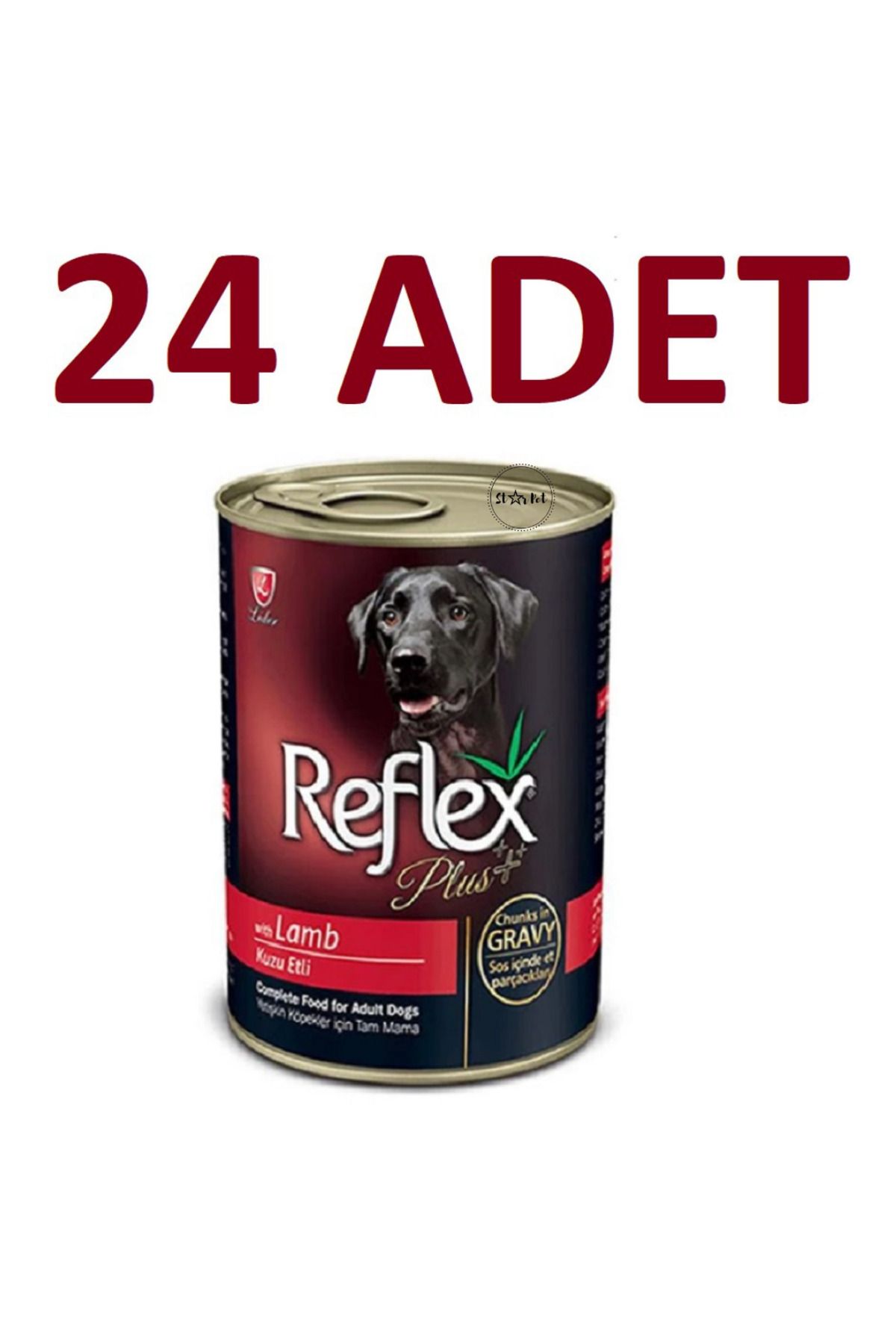 Reflex Plus Kuzu Etli Yetişkin Köpek Konservesi 400 gr X 24 Adet