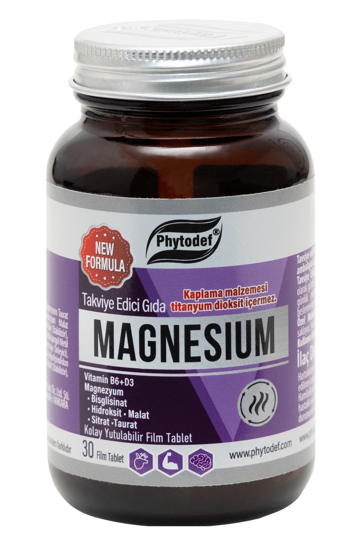 Phytodef Magnezyum Vitamin B6 D3 - 30 Tablet (MAGNESİUM)