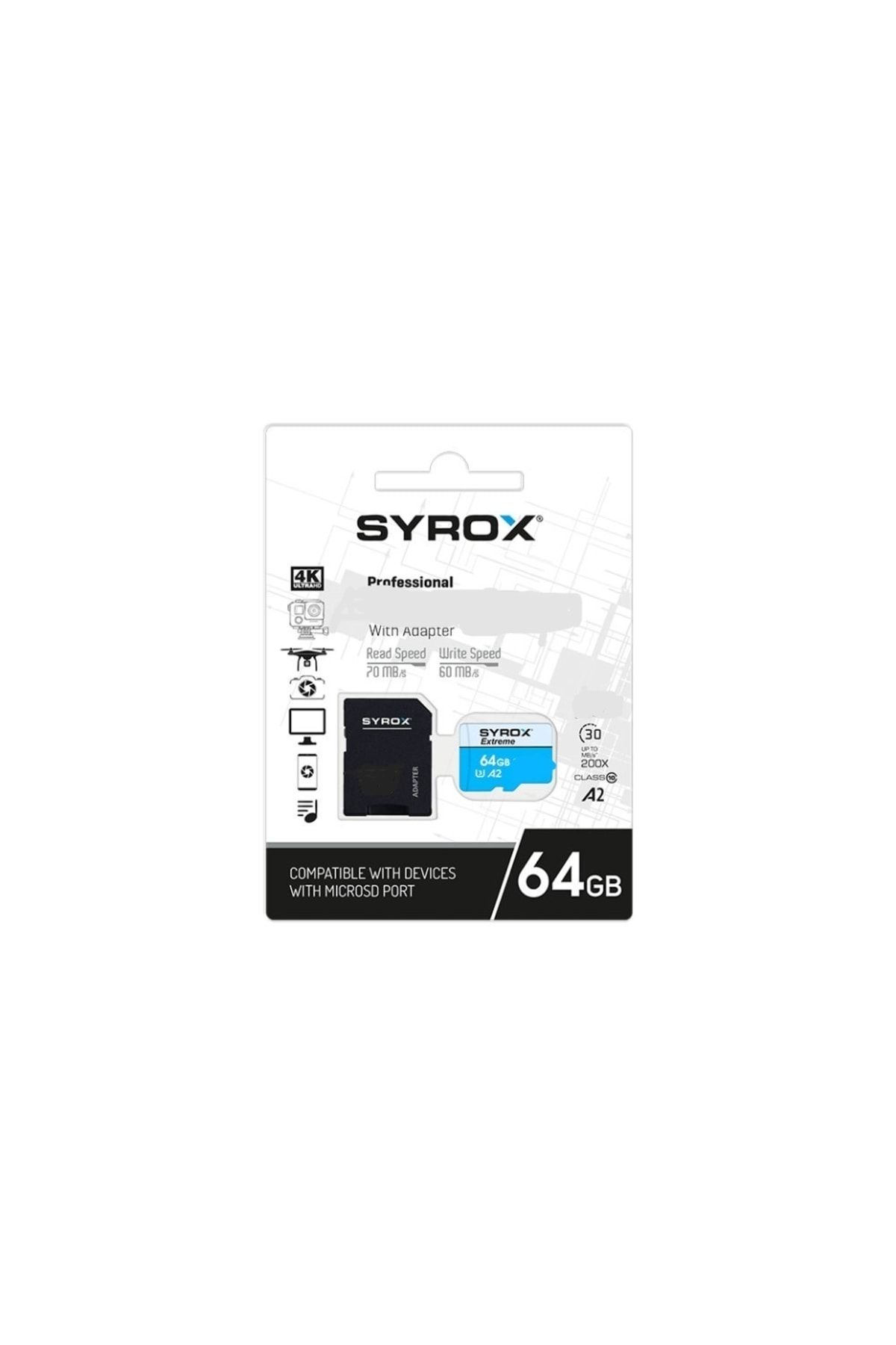 Syrox Mc64 64gb Micro Sd Hafıza Kartı Class 10