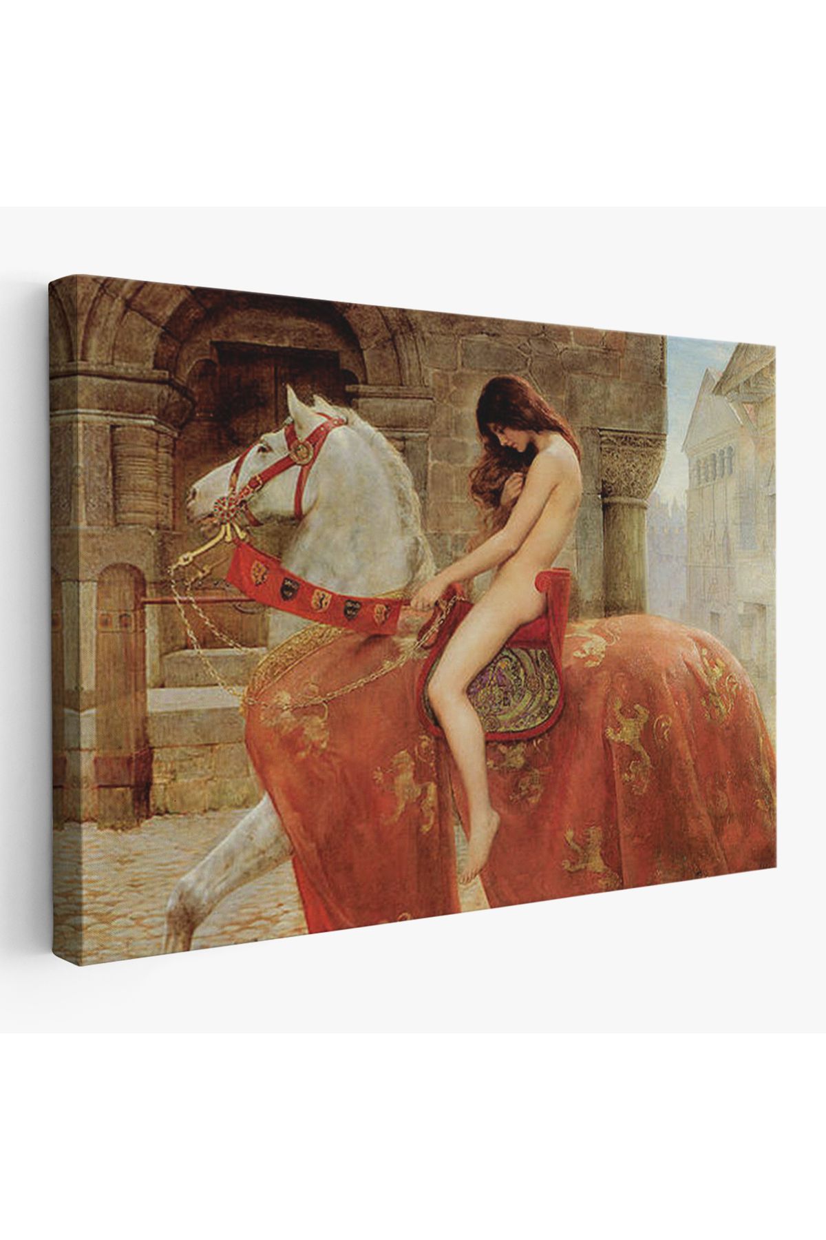 Harita Sepeti Lady Godiva'in John Collier Duvar Tablosu-6647