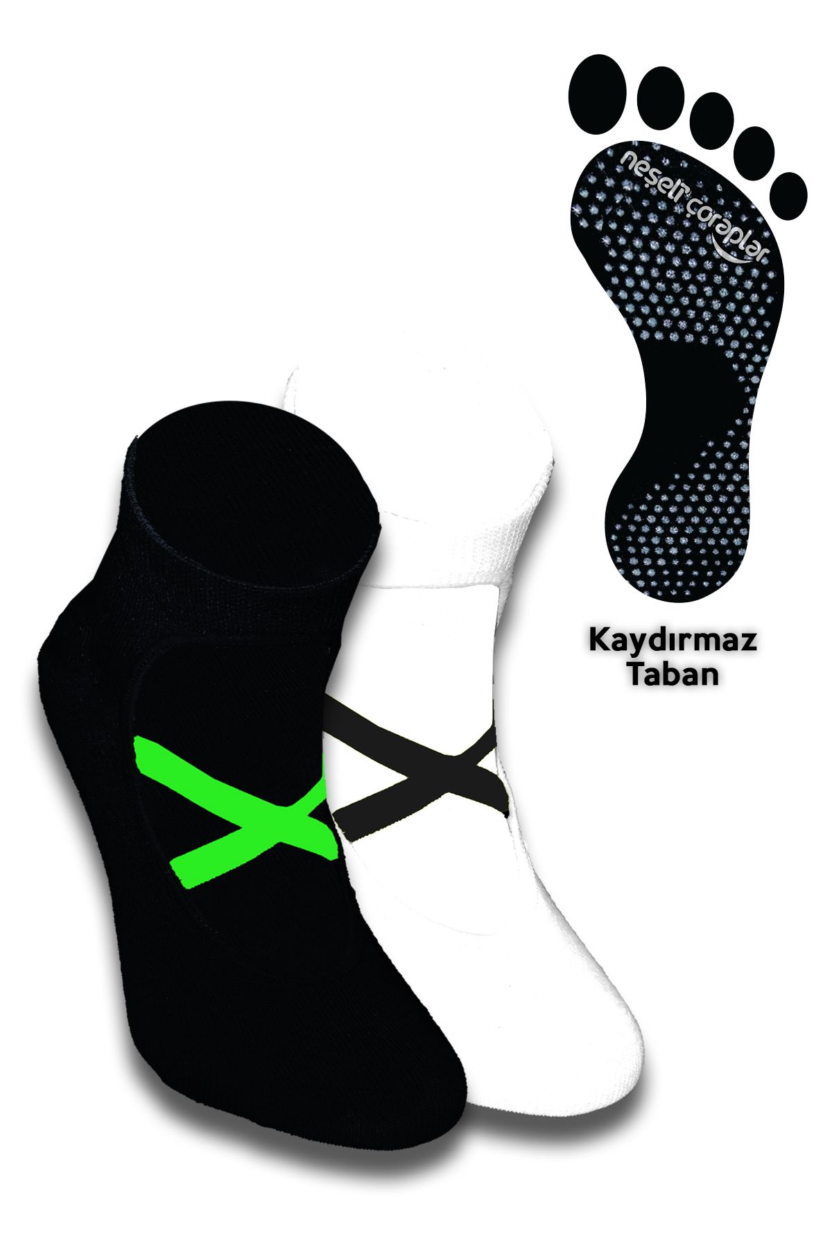 Neşeli Çoraplar 2'li Pilates Ve Yoga Çorap Set 5