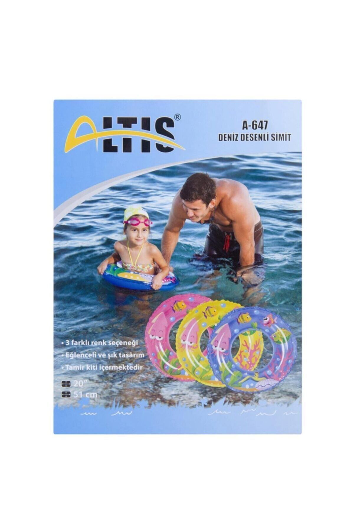 ALTIS 4-647 Deniz Desenli Simit - Çocuk Yüzme Simidi