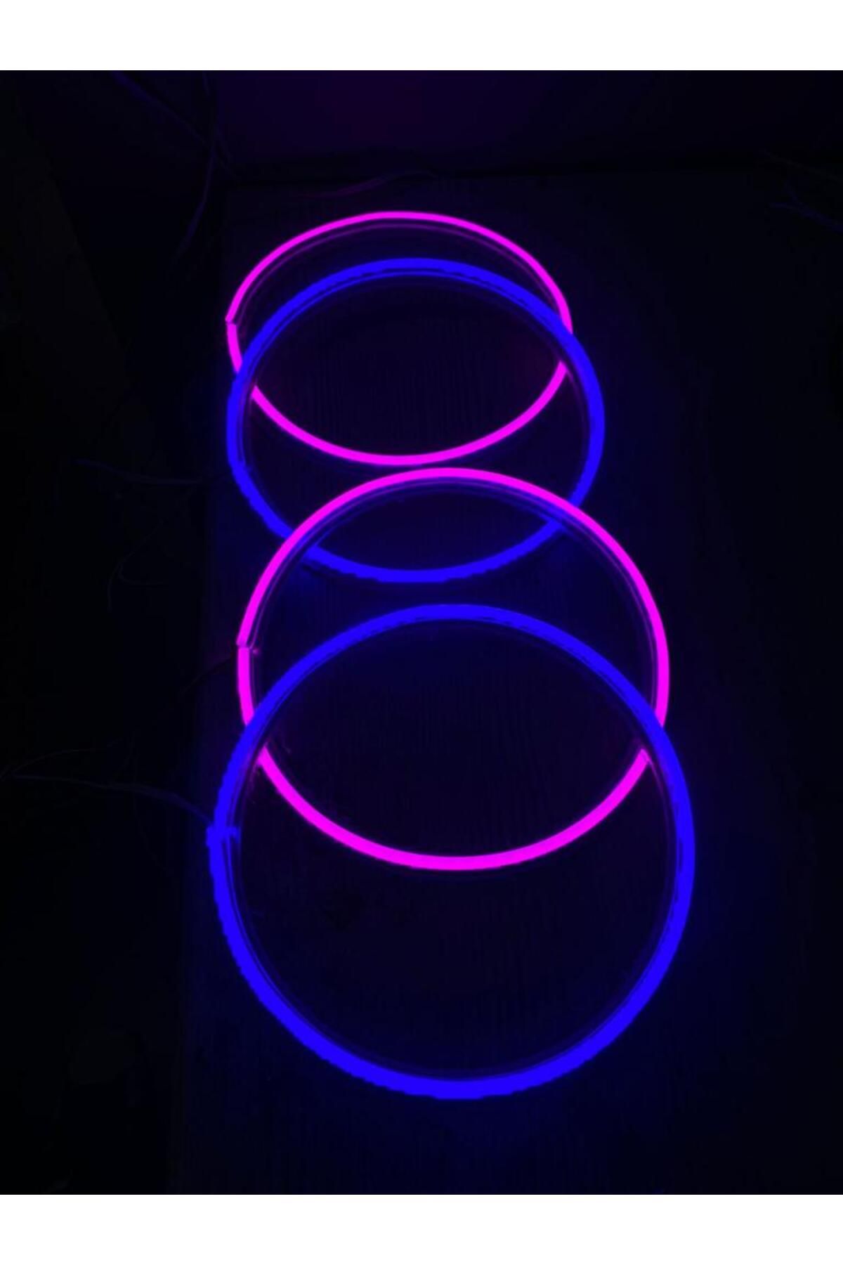 Baha 16cm Mor Neon Led Işıklı Midrange Kasnağı