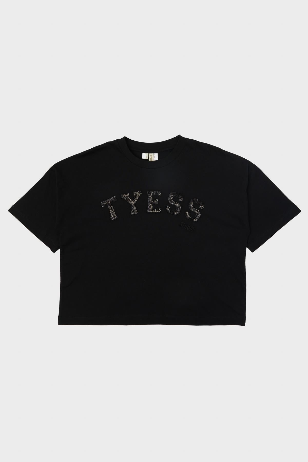 Tyess Kız Çocuk Siyah T-Shirt 23PFWTJ4503