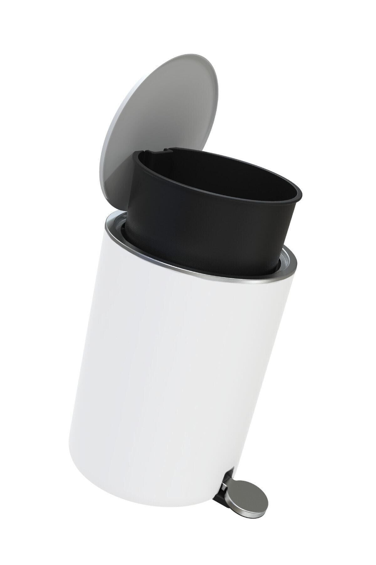 Prima Nova Lenox 5 lt Pedallı Çöp Kovası Beyaz