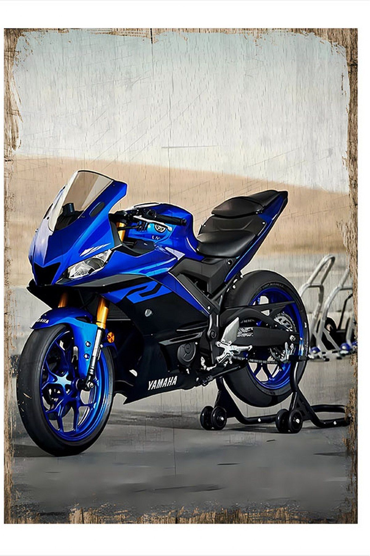 Teknomeg Karizma Tablo Yamaha Motosiklet Art Mdf Poster 18cm X 27cm