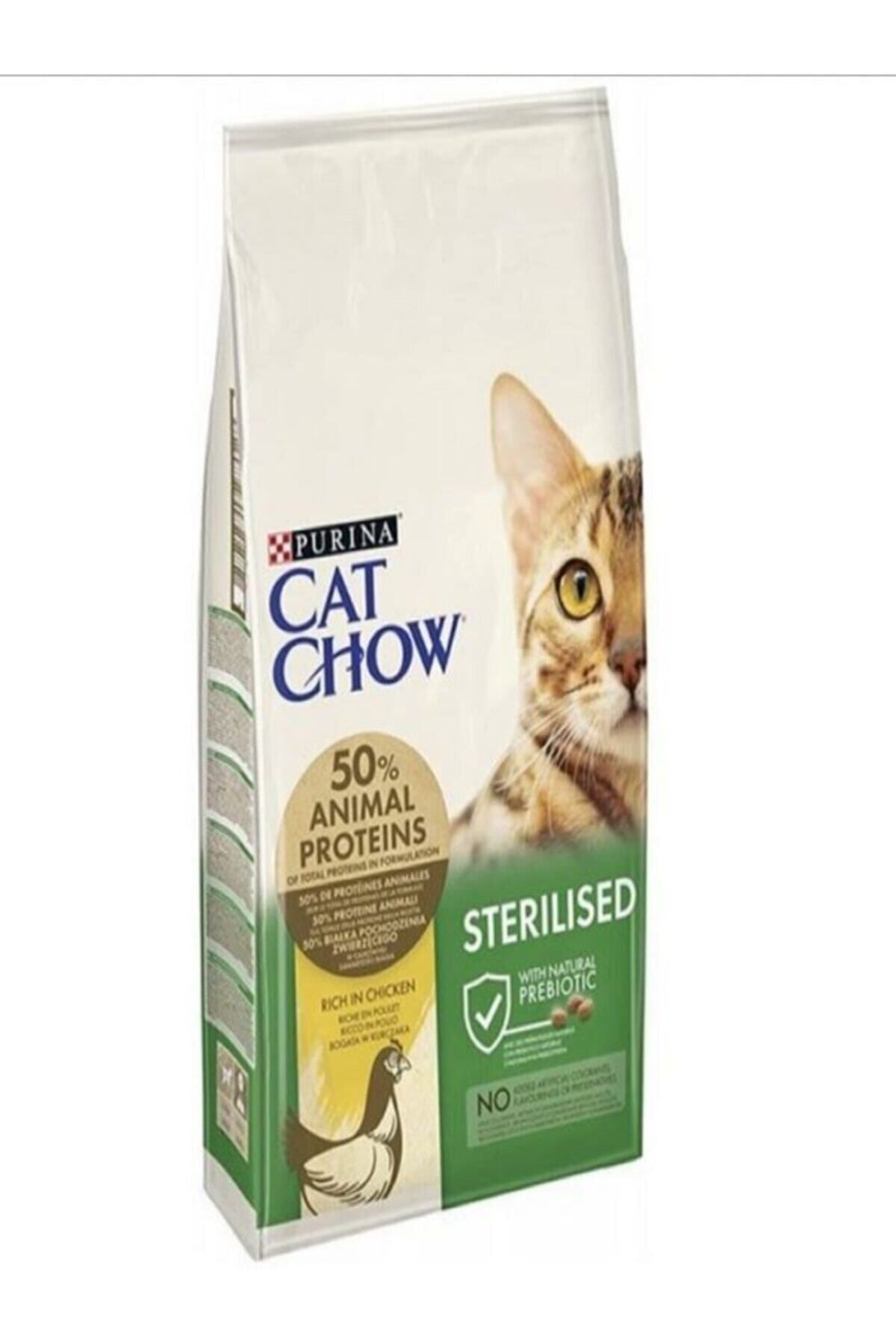 Cat Chow Purına Sterılısed Kısırlaştırılmış Tavuklu Yetişkin Kuru Kedi Maması 15 Kg