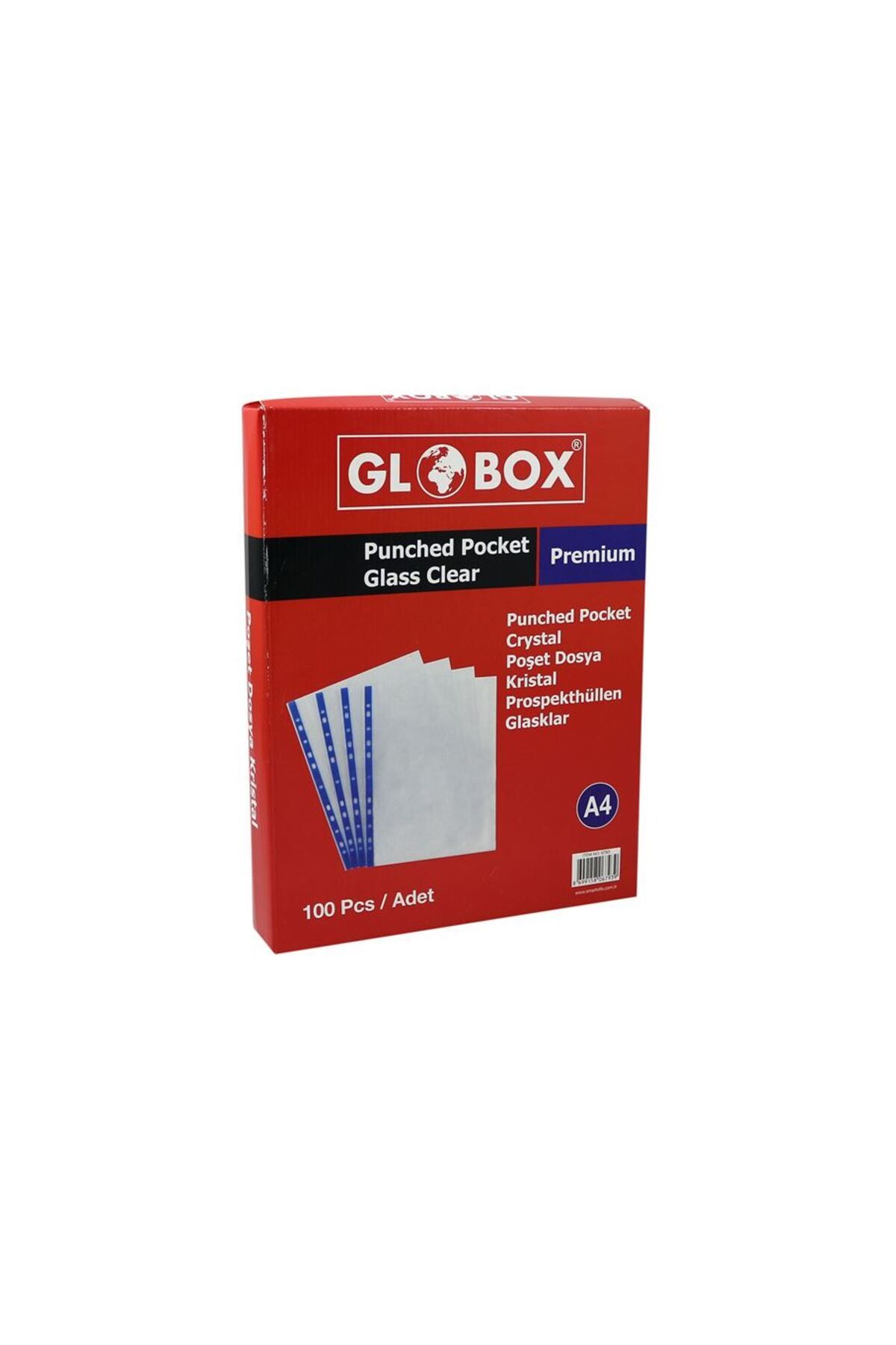 Globox A4 Kristal Poşet Dosya 100 Lü