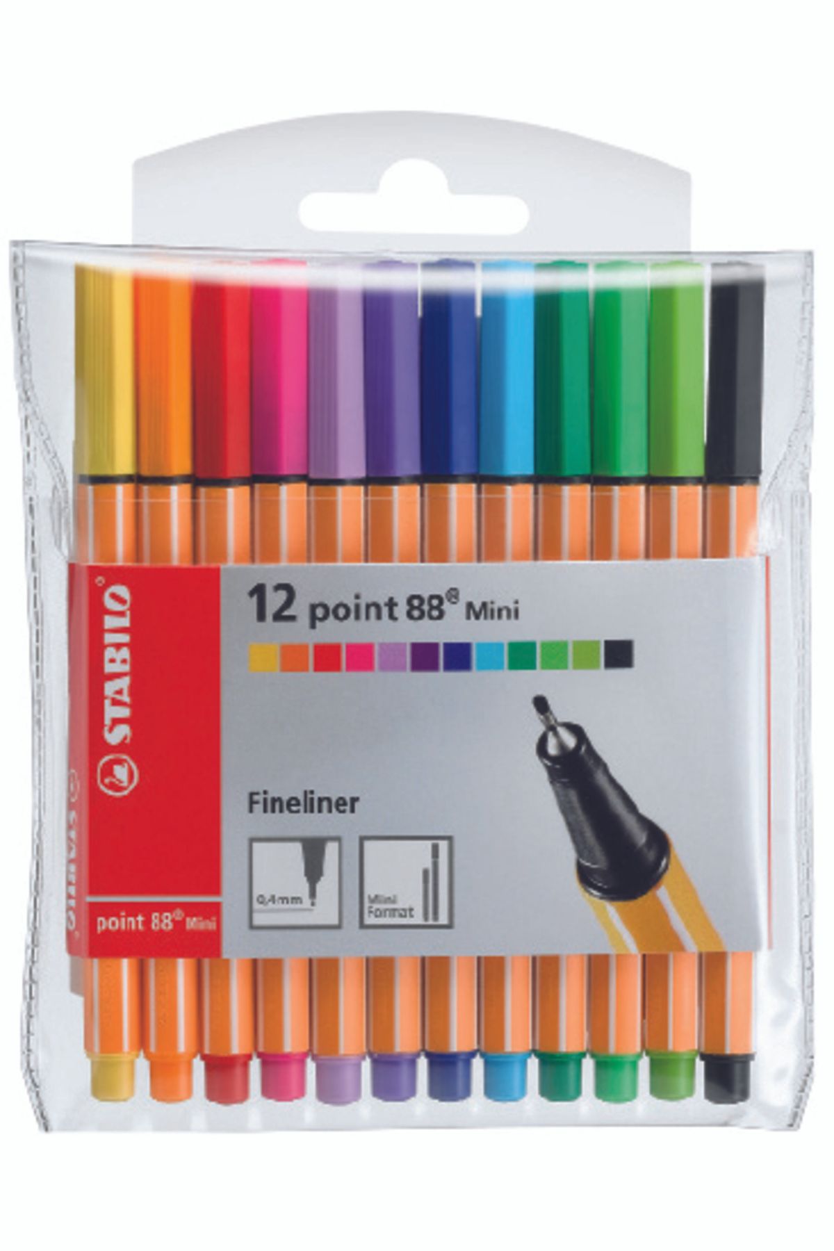 Stabilo Point 88 Mini 12 Renk Askılı Paket