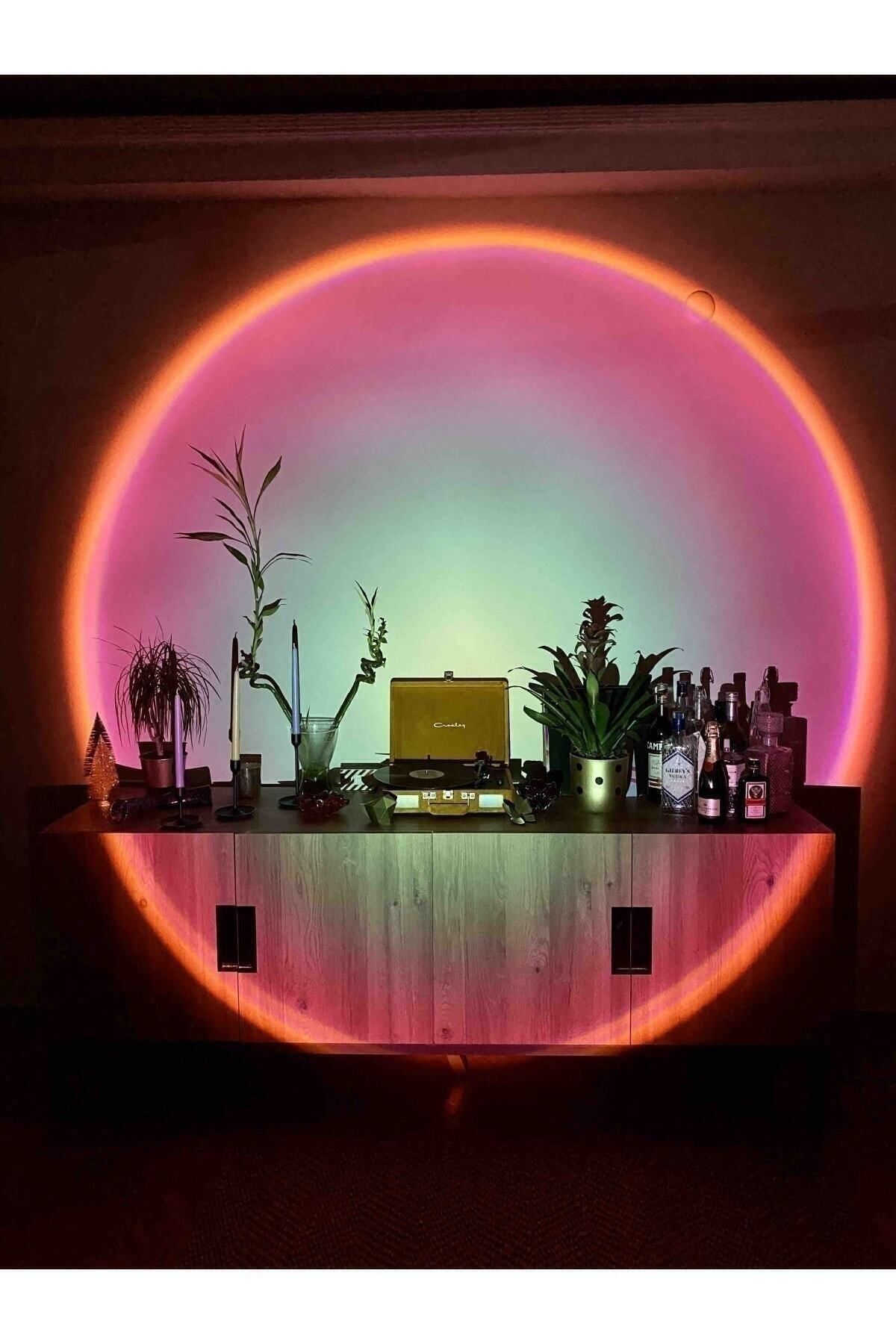 The Mobile Gün Batımı Projeksiyon Masa Lambası Romantik Fotoğraf Çekimi Aydınlatma Standlı Usb Led Işık