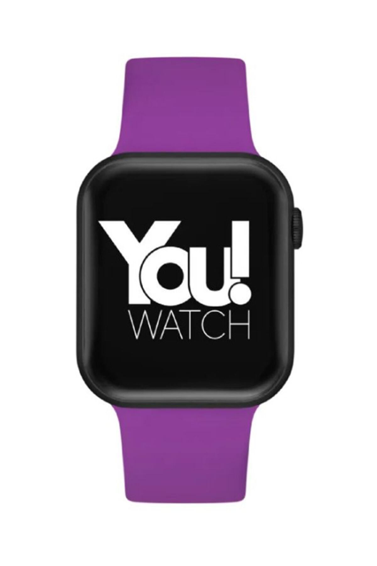 You Watch Youwatch F3-yf306 Siyah Kasa Mor Silikon Unisex Akıllı Kol Saati Ios & Android Uyumlu