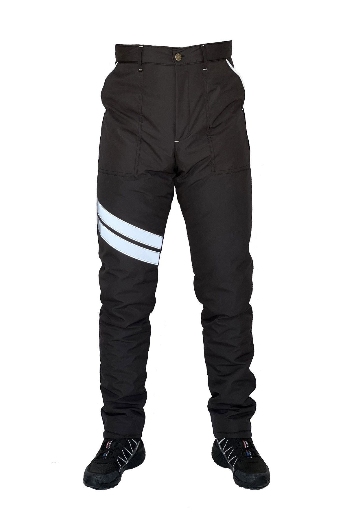 Ysf WorkWear İş Market Su Iticili Rüzgar Geçirmez -40 Elyaf Takviyeli Siyah Soğuk Hava Motorcu Pantolonu