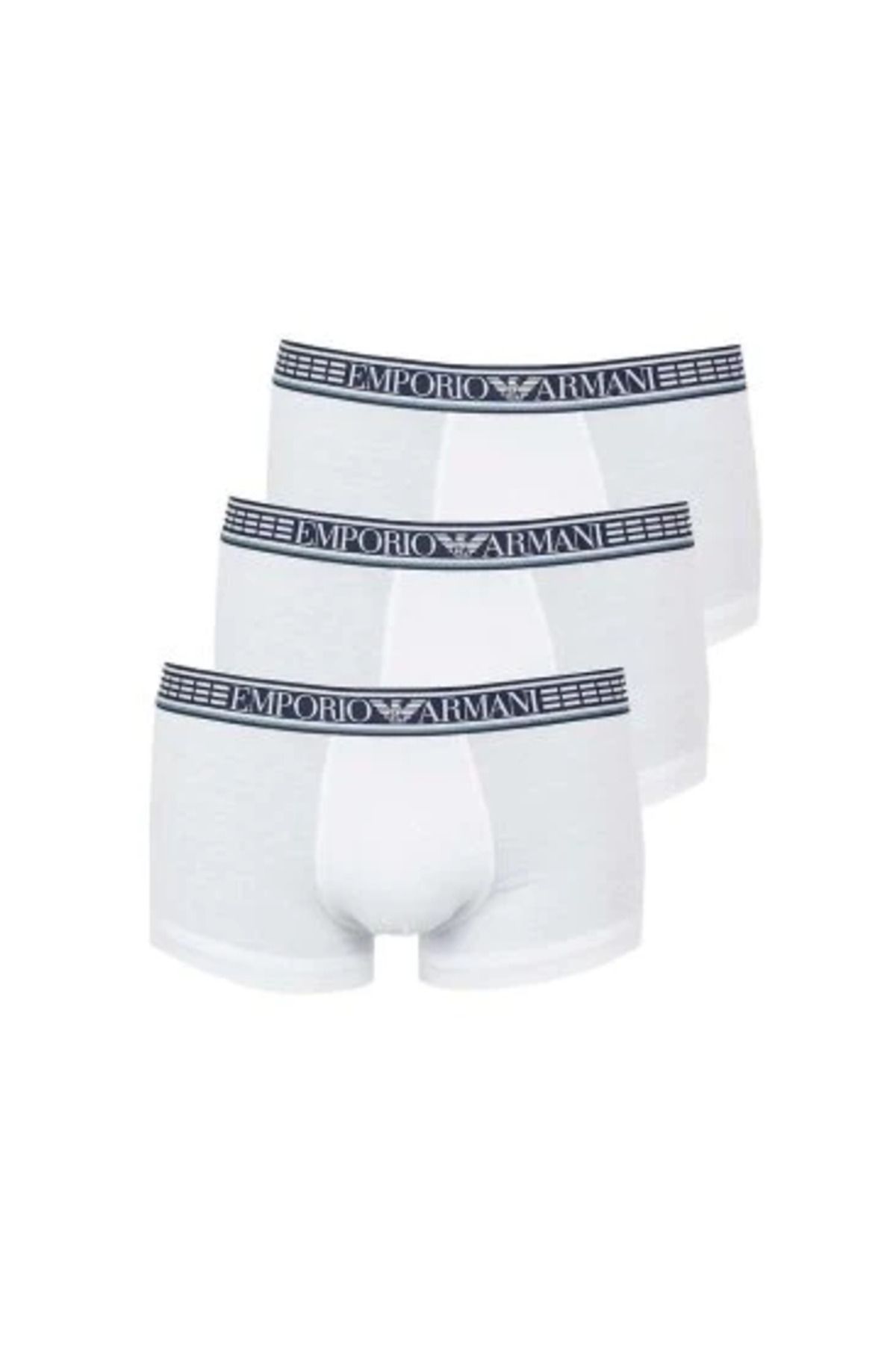 Emporio Armani Erkek Marka Logolu Beli Lastikli Beyaz Boxer 111473 1A728-BEY