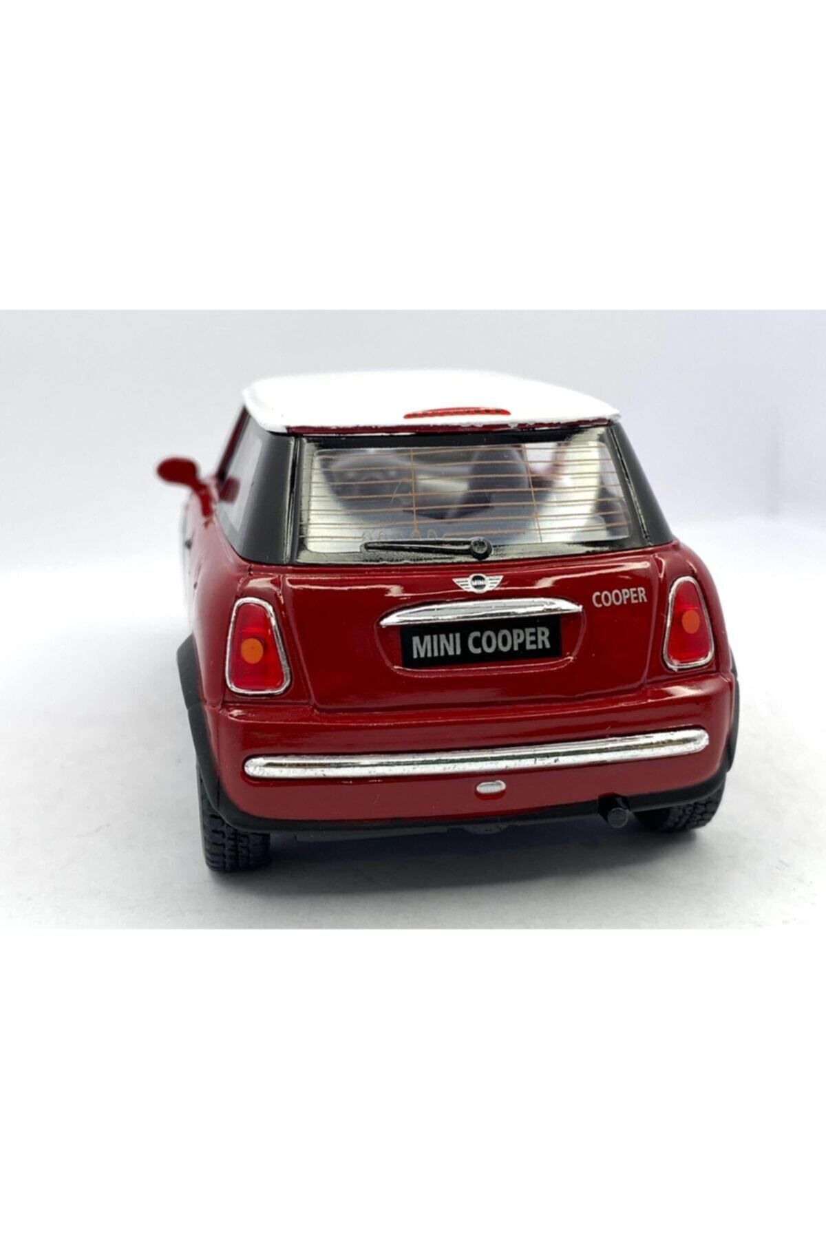 Kinsmart Çek Bırak Metal Oyuncak Araba Mini Cooper ( Kırmızı )