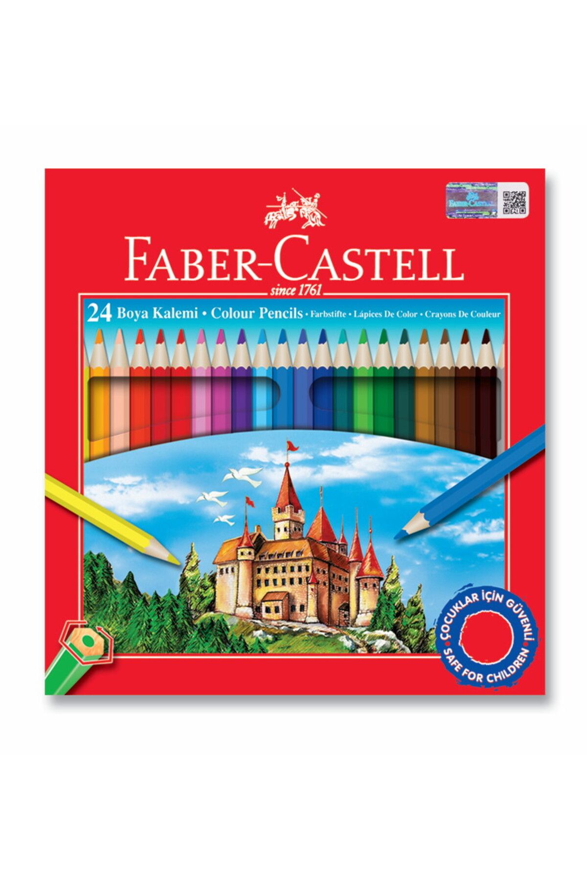 Faber Castell Kuru Boya Kalemi Redline Karton Kapak Kutu 24Lü 5171116324000