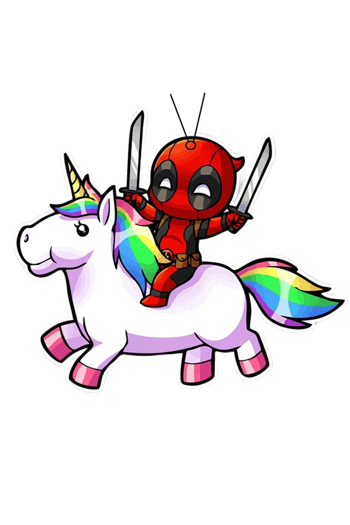 Hanata Aksesuar Deadpool Unicorn Tasarımlı Dekoratif Oto Araç Kokusu Ve Aksesuarı