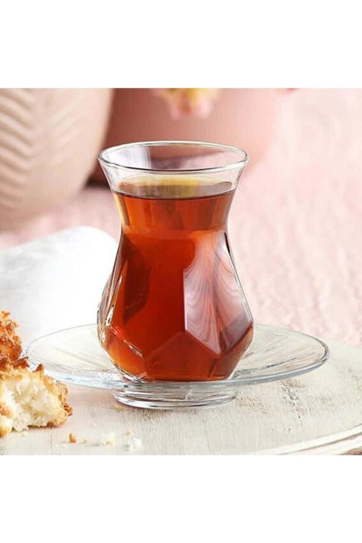 Lav 12'li Alya Çay Seti .6adet Çay Bardağı 6 Adet Çay Tabağı