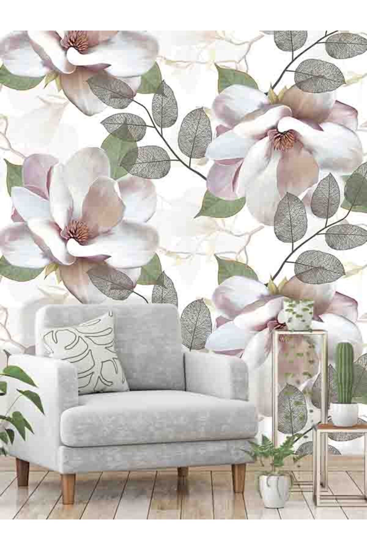 dreamwall Sade Çiçek Desenli Silinebilir Sağlıklı Tekstil Duvar Kağıdı