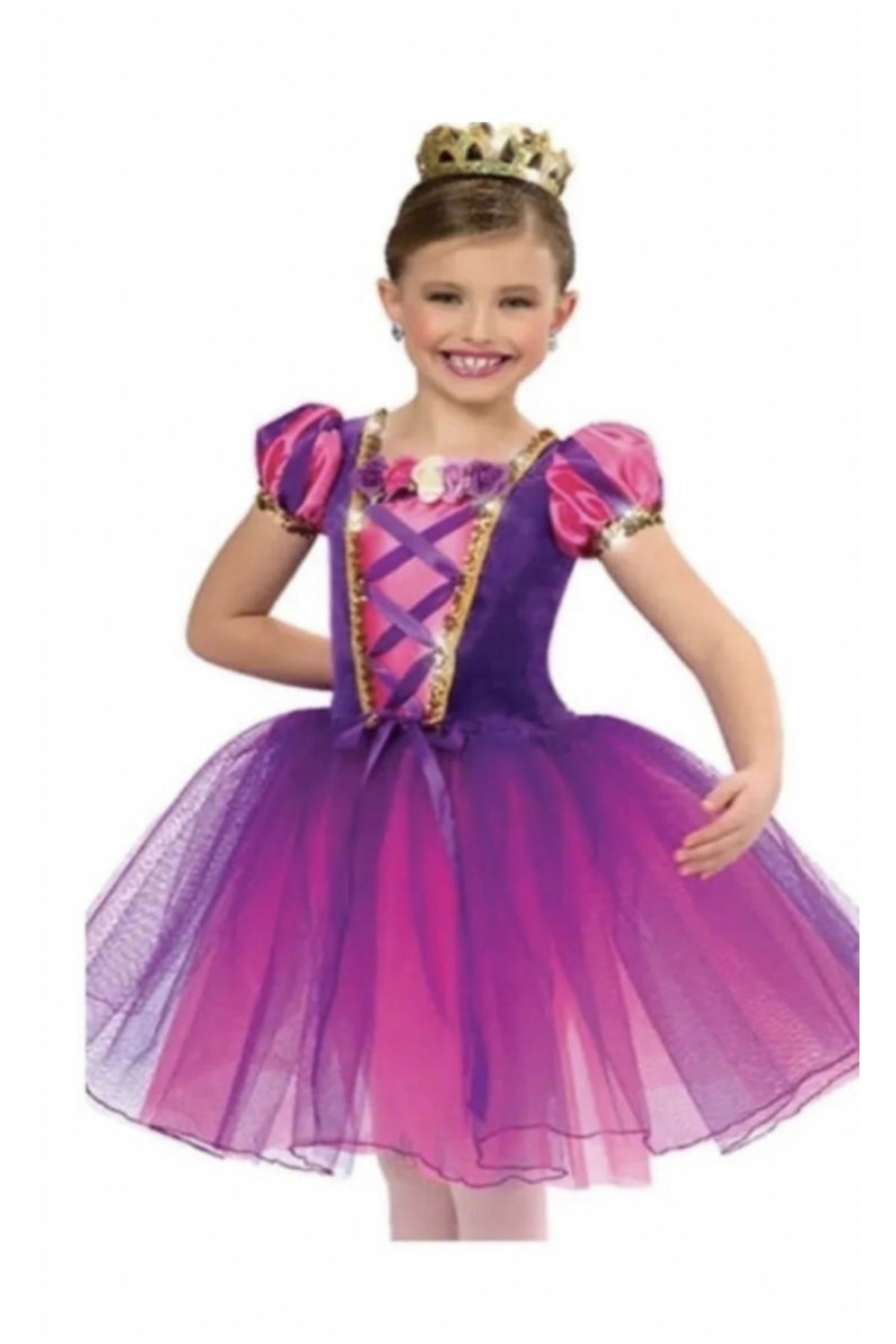 dilaydamla kids Rapunzel Kostüm Abiye Kız Çocuk Elbise
