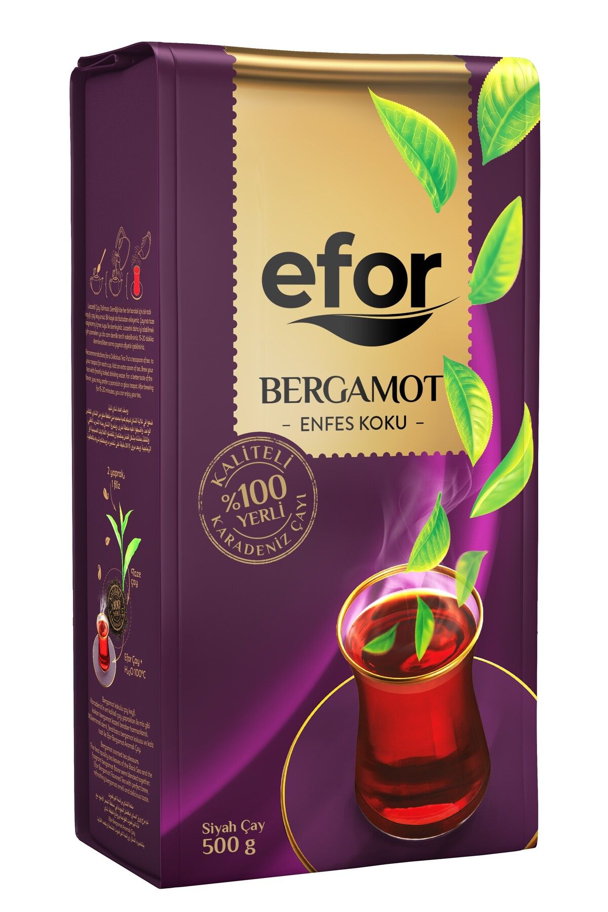 Efor Bergamot Aromalı Dökme Siyah Çay - 500gr