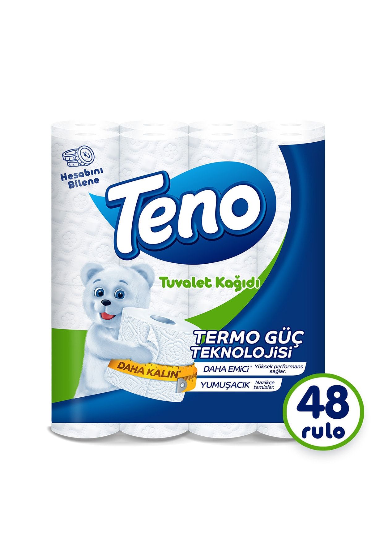 Teno Avantaj Paket Tuvalet Kağıdı 48 Rulo (16 RULO X 3 PAKET)