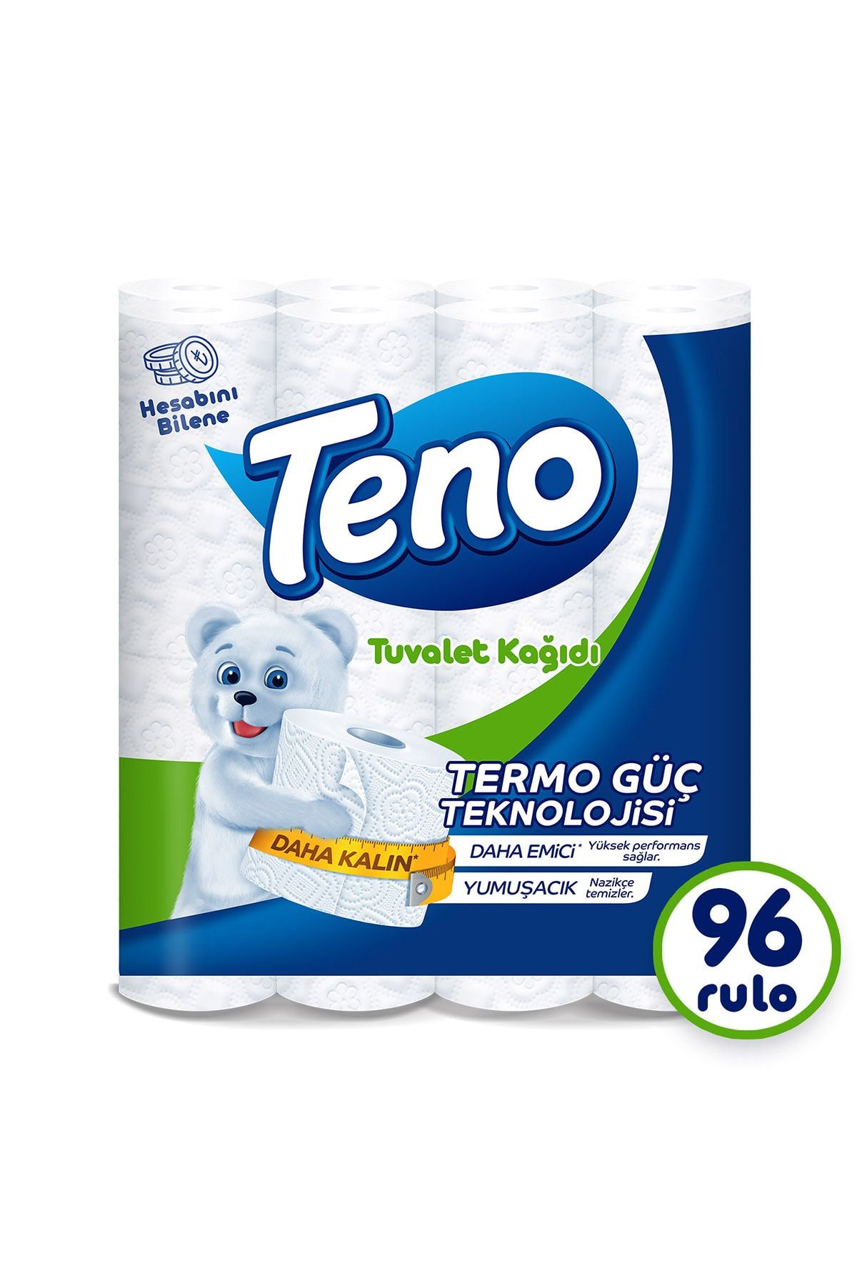 Teno Avantaj Paket Tuvalet Kağıdı 96 Rulo (32 Rulo X 3 Paket)