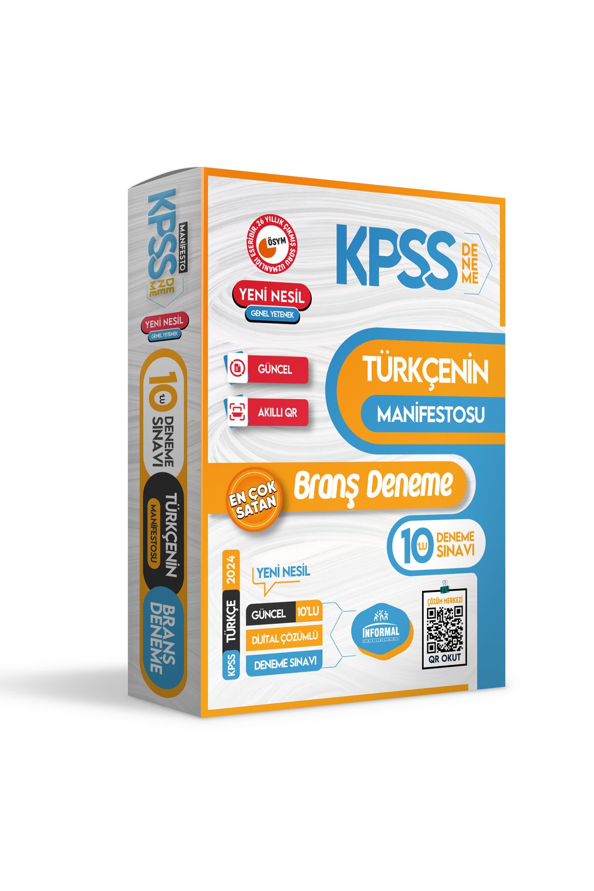 İnformal Yayınları 2024 Kpss Türkçenin Manifestosu 10lu dijital Çözümlü Branş Deneme