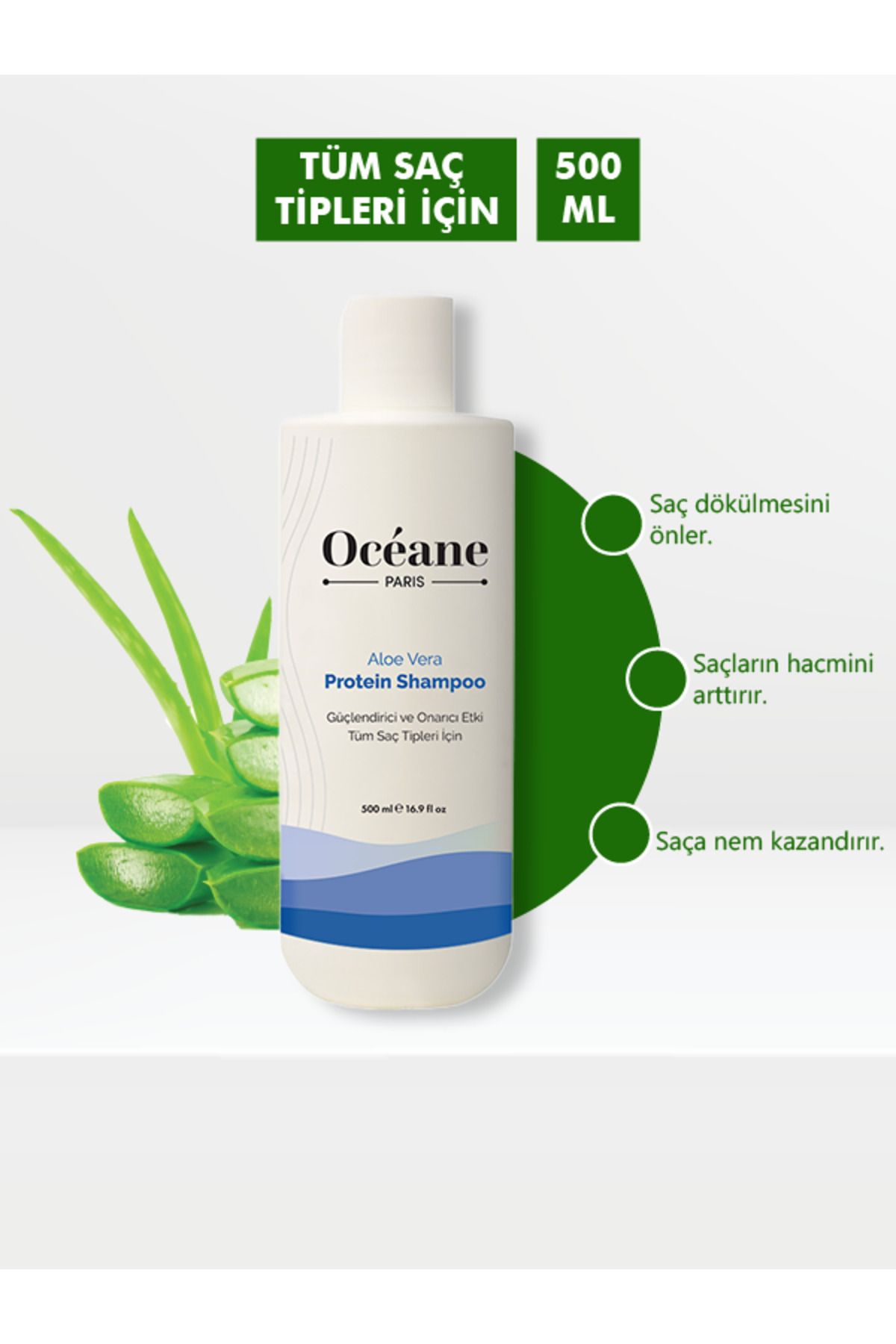 Oceane Paris Aloe Vera Protein Şampuan 500ml