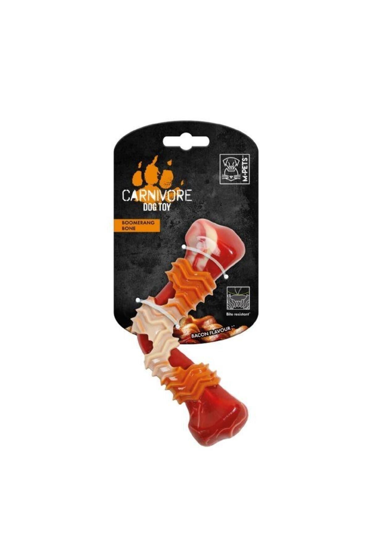 M-PETS Carnivore Boomerang Dog Toy Pastırma Aromalı Kemirme Oyuncağı, Kemik