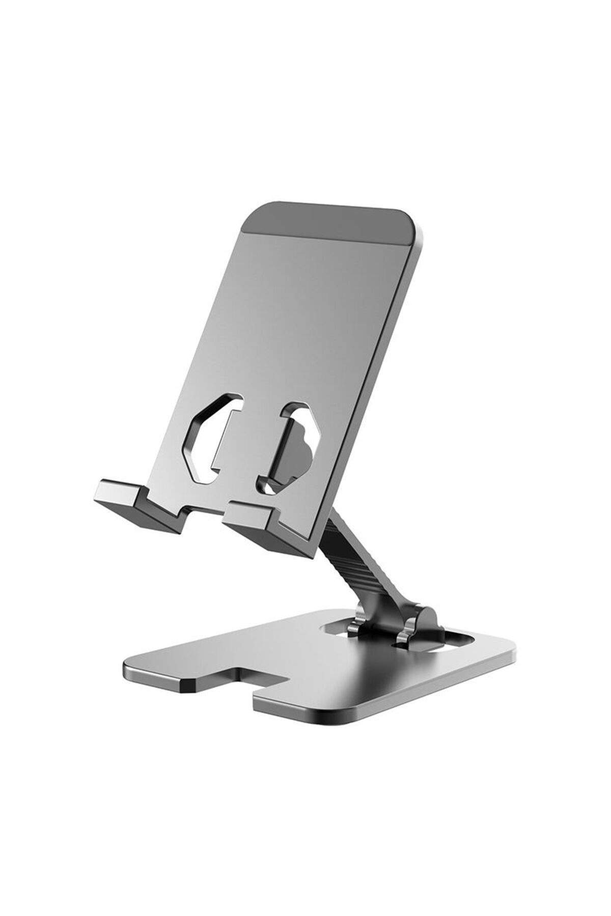 Deppo Trend Katlanabilir Yüksek Kaliteli Kademeli Yükseklik Ayarlı Metal Masa Üstü Telefon Tutucu Tablet Standı