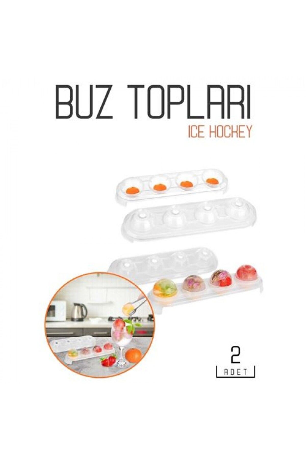 Genel Markalar Transformacion 8 li Buz Topu Kalıbı IceHockey Design 718554