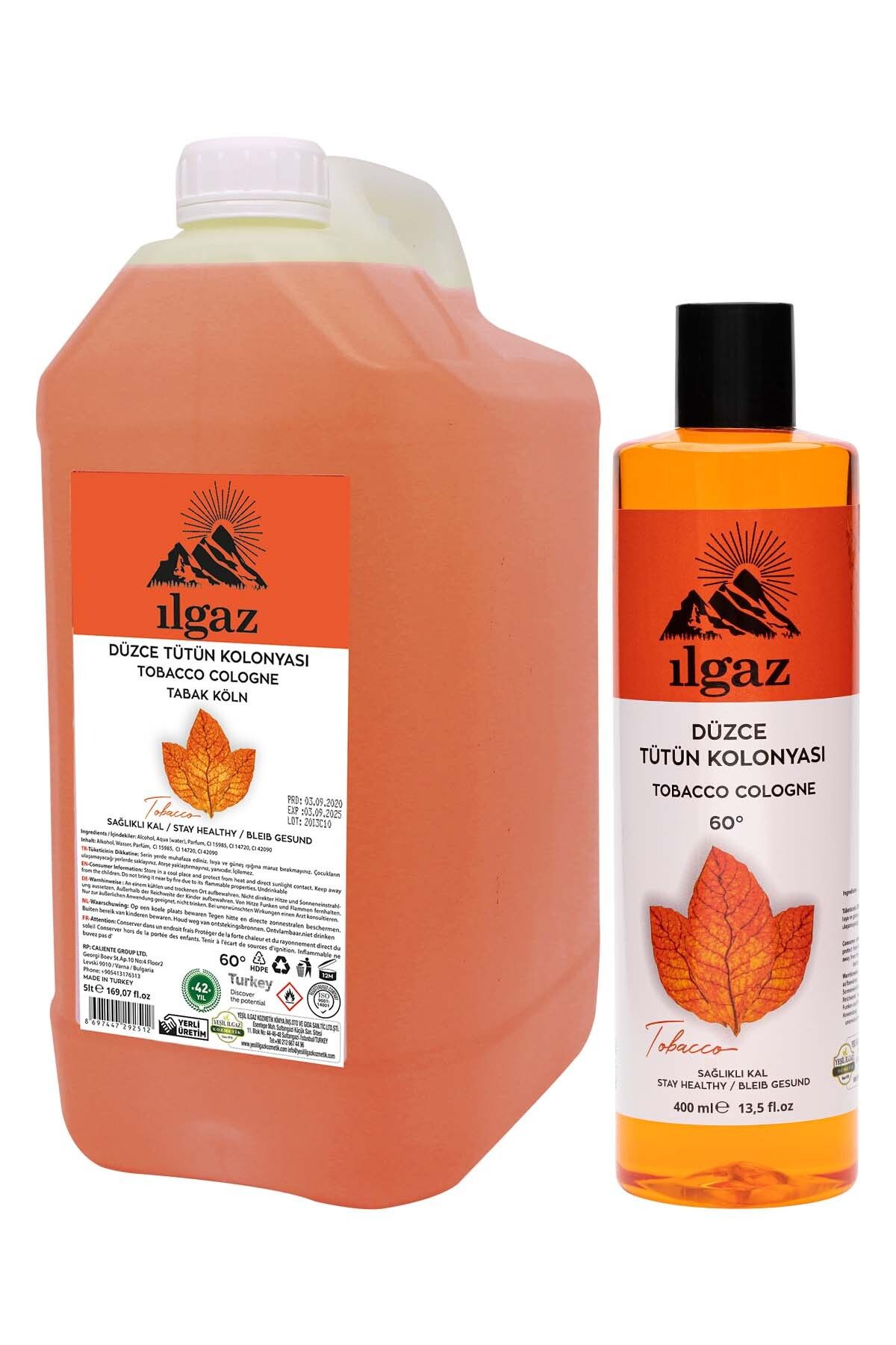 ILGAZ Tütün Kolonyası Bidon Kolonya 5 Lt X 400 ml Ev Tipi