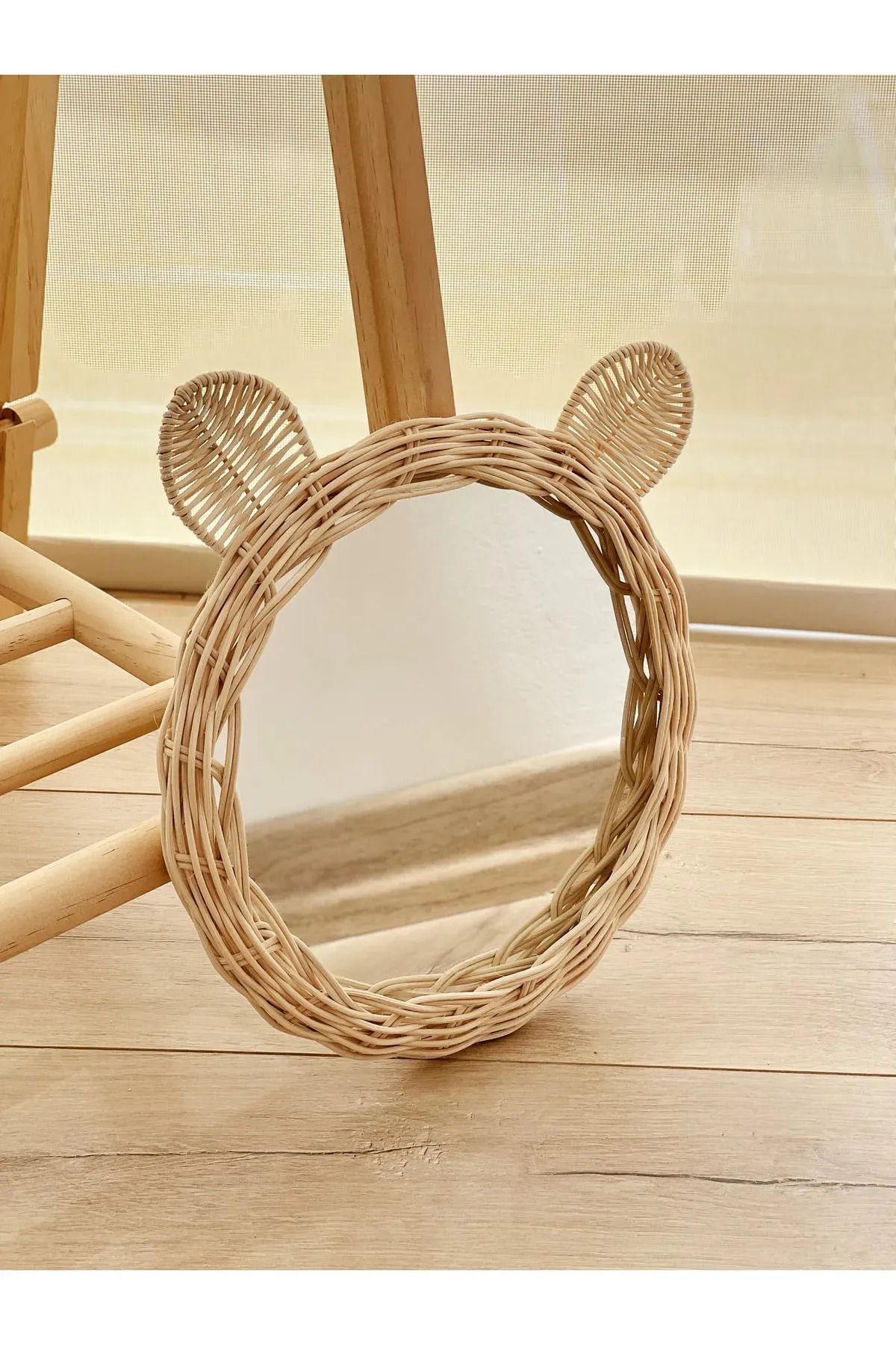 MİEN HOME Rattan Bambu Ayna Çocuk Odası Dekoratif
