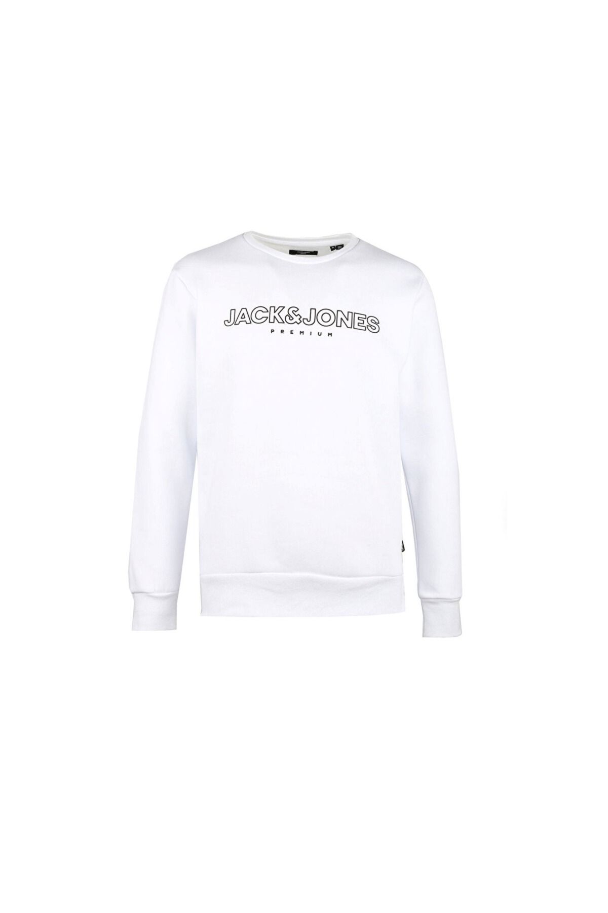 Jack & Jones Jack Jones Blajason Brandıng Sweat Crew Neck Erkek Beyaz Sweatshirt 12245593-01