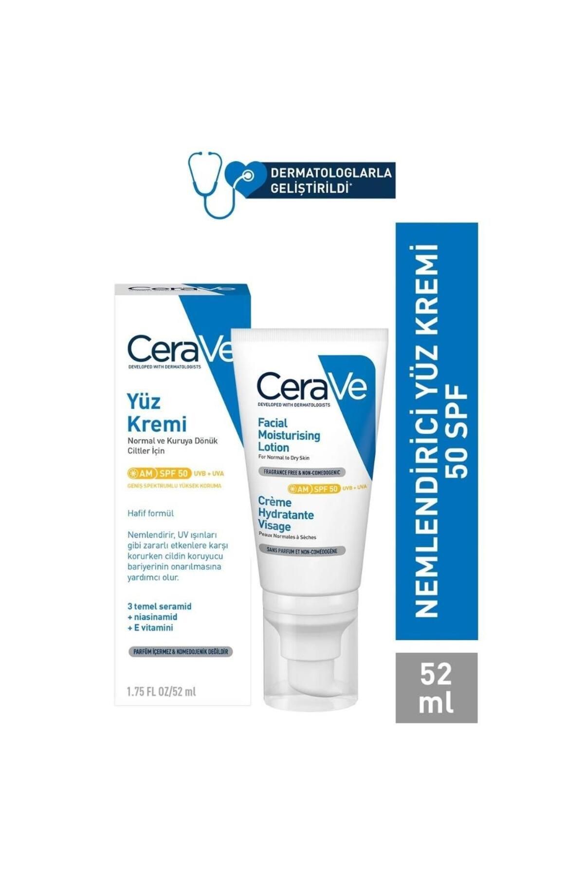 CeraVe B3 Vitaminli SPF50 Güneş Korumalı Nemlendirici Krem 50ml