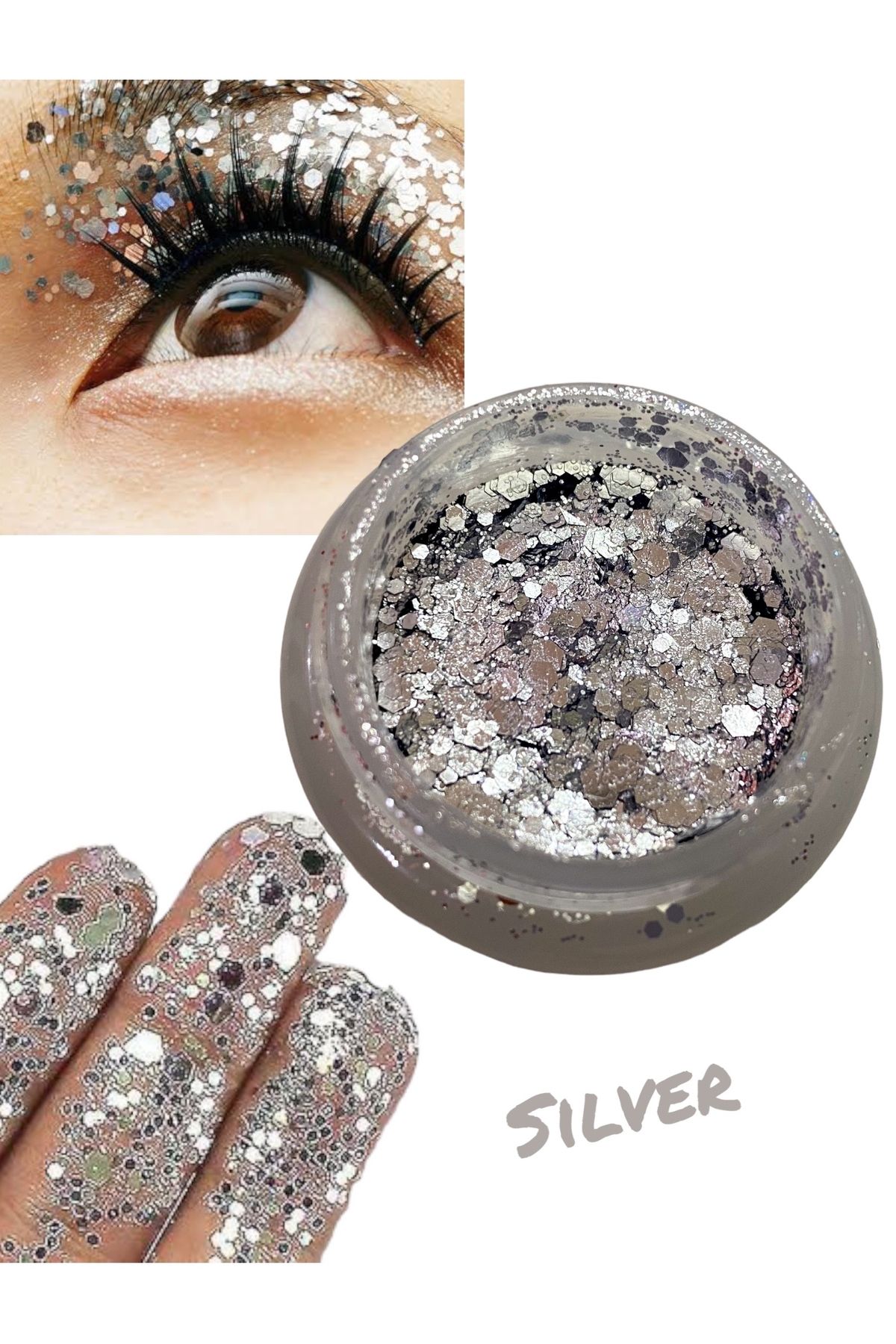 noedesign Glitter Tekli Simli Göz Farı