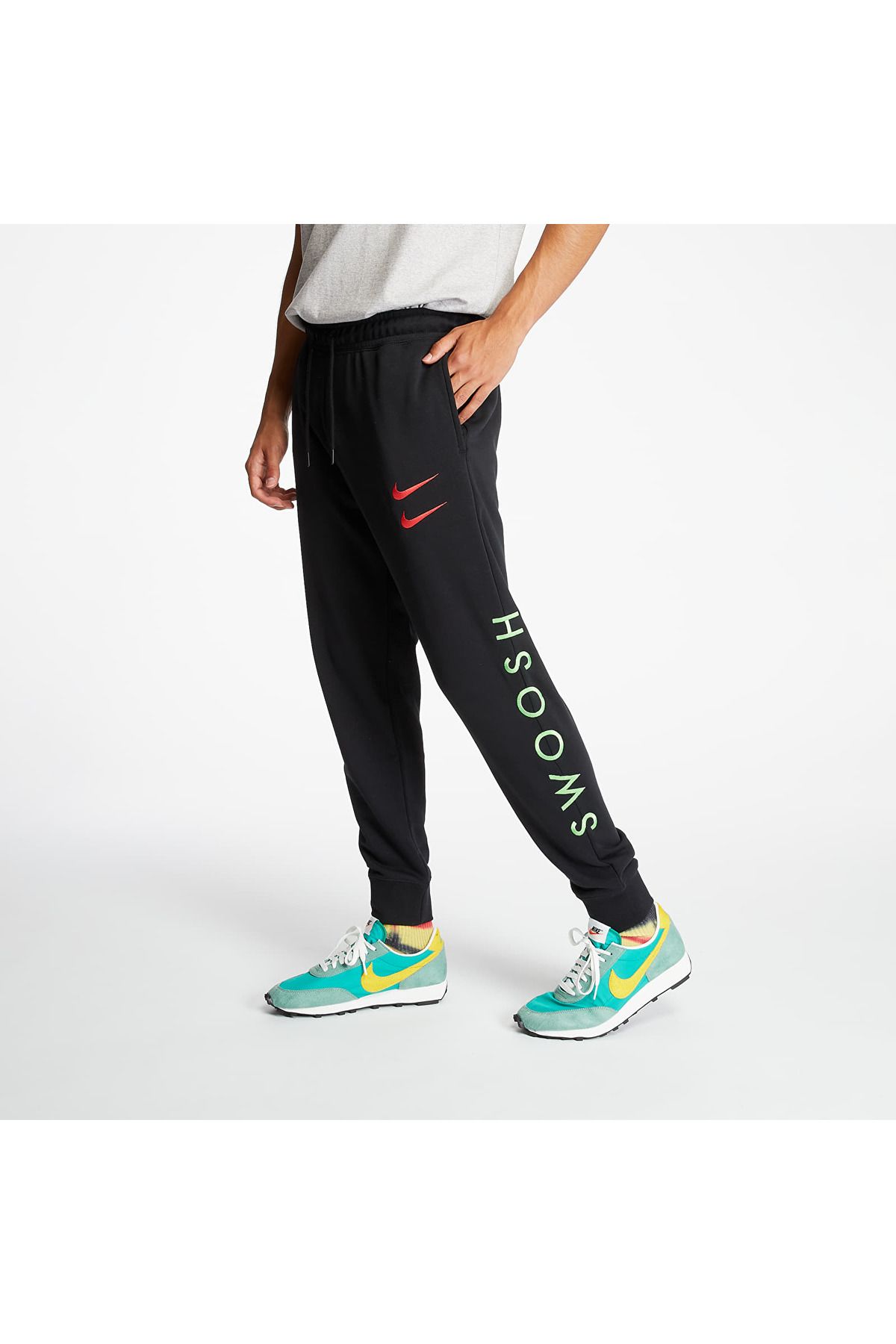 Nike Sportswear Swoosh Erkek Genç ÇOCUK Siyah Eşofman Altı