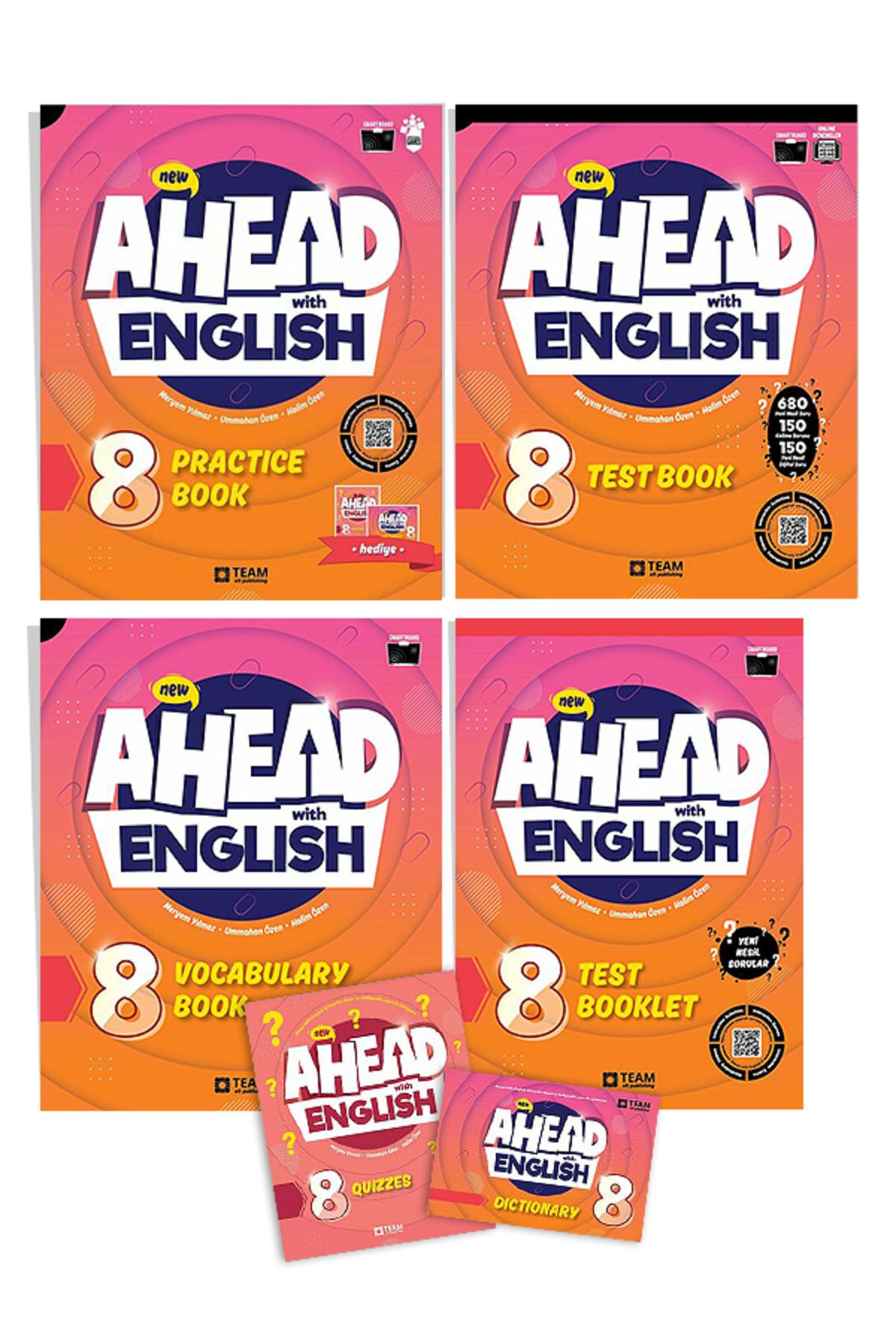 Team Elt Publishing Ahead With English 8. Sınıf 4lü Set *practice Book, Test Book, Vocabulary Book, Test Booklet